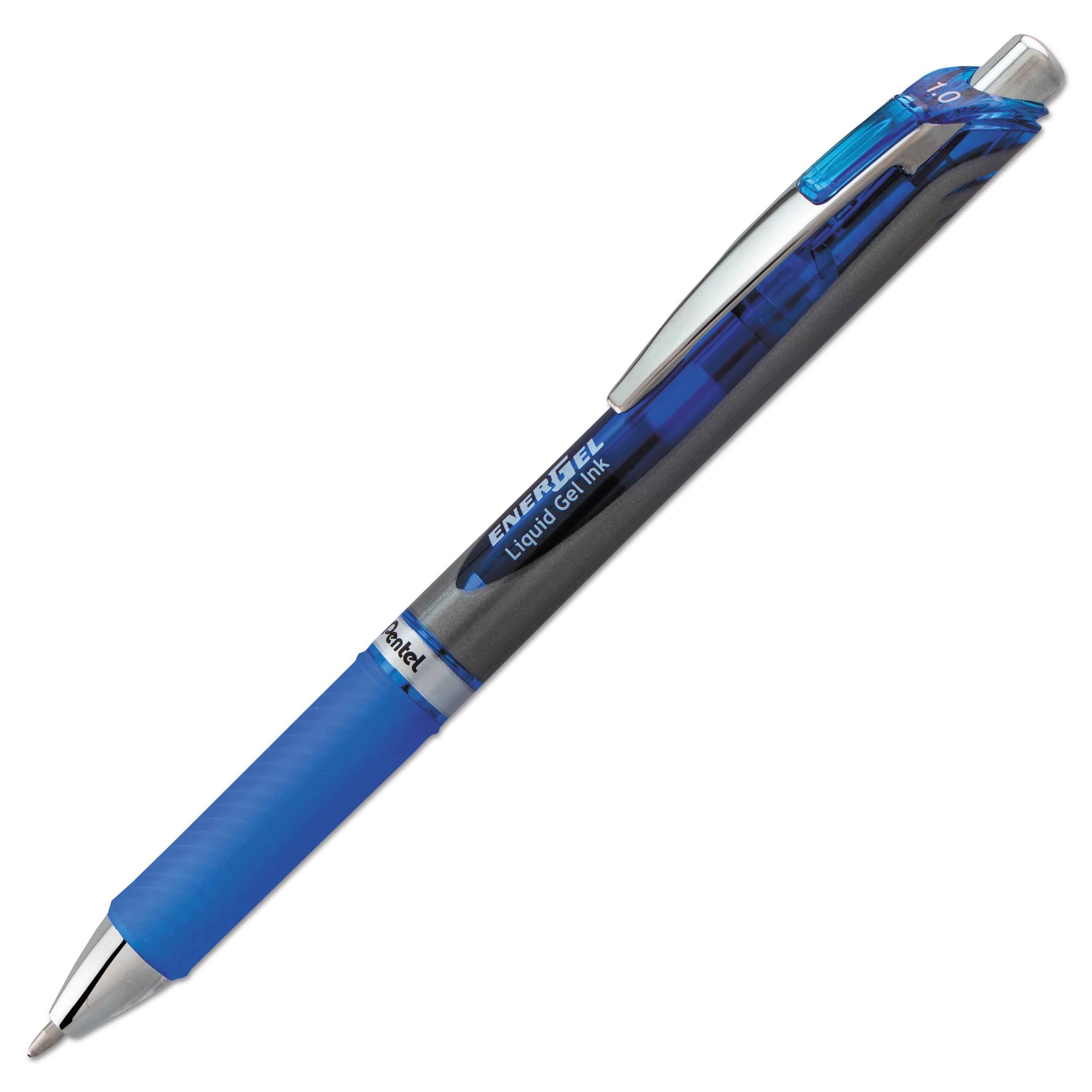 Pentel® Energel Rtx Gel Pen, Retractable, Bold 1 Mm, Blue Ink, Blue/gray Barrel