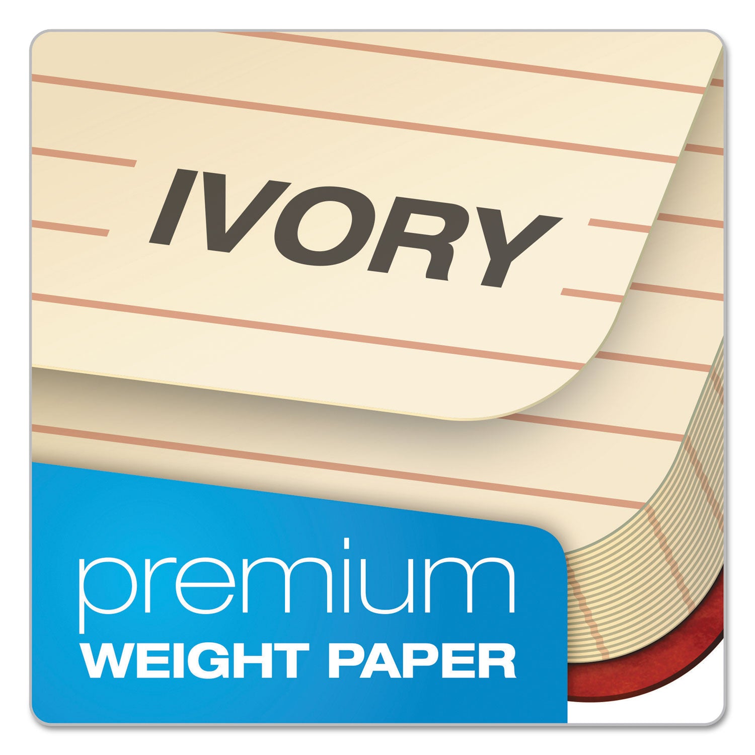 Ampad® Gold Fibre Retro Wirebound Writing Pads, Wide/Legal and Quadrille Rule, Red Cover, 70 White 8.5 x 11.75 Sheets