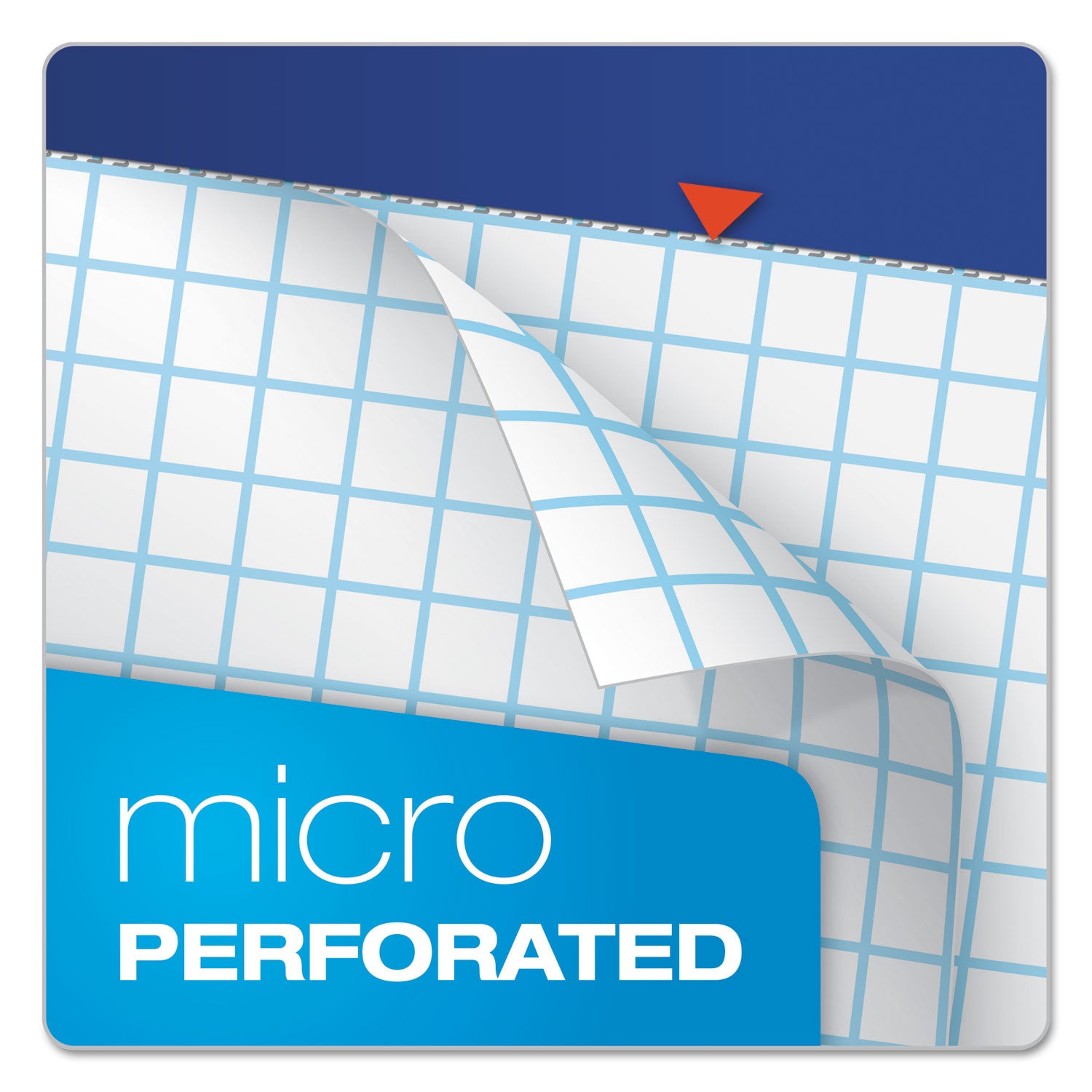 Ampad® Quad Double Sheet Pad, Quadrille Rule (4 Sq/in), 100 White 8.5 X 11.75 Sheets