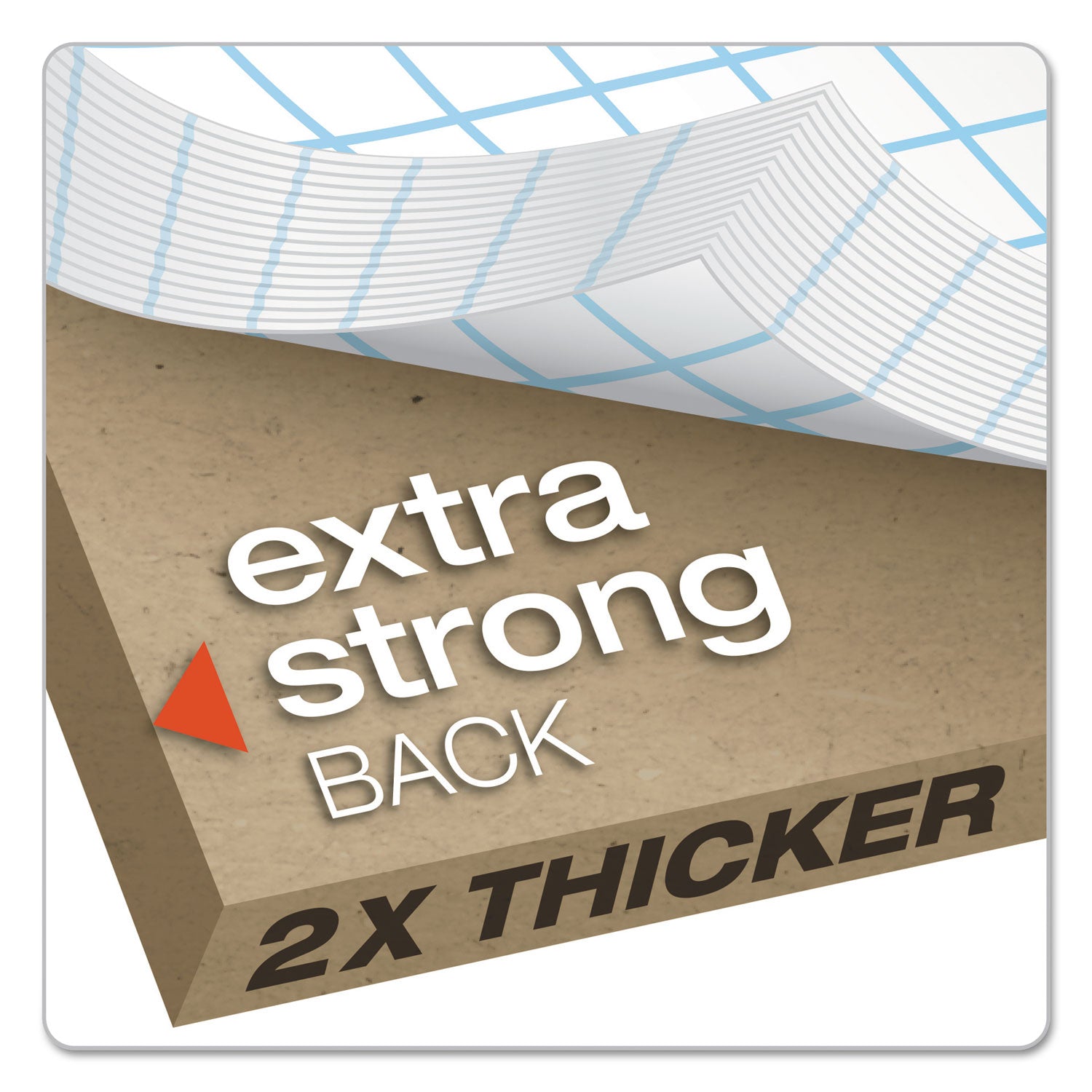 Ampad® Quad Double Sheet Pad, Quadrille Rule (4 Sq/in), 100 White 8.5 X 11.75 Sheets