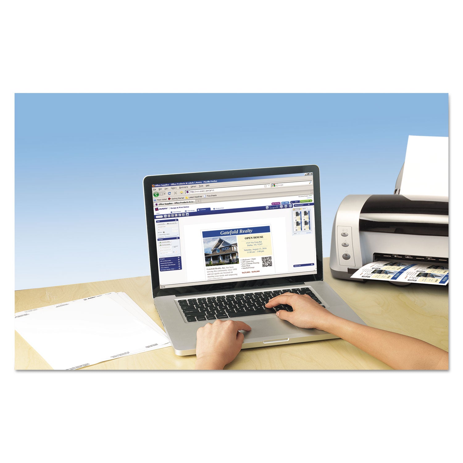 Avery® Photo-Quality Printable Postcards, Inkjet, 74 Lb, 4.25 X 5.5, Glossy White, 100 Cards, 4 Cards/sheet, 25 Sheets/pack