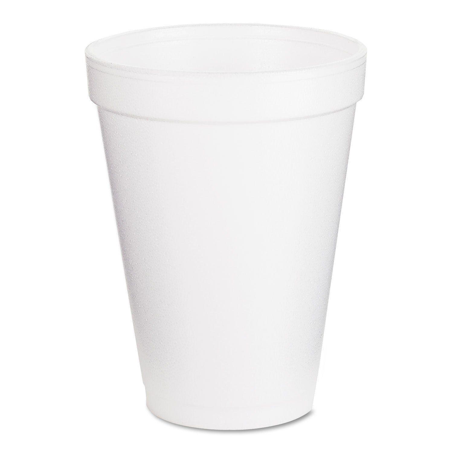 Foam Drink Cups, 12 oz, White, 25/Pack