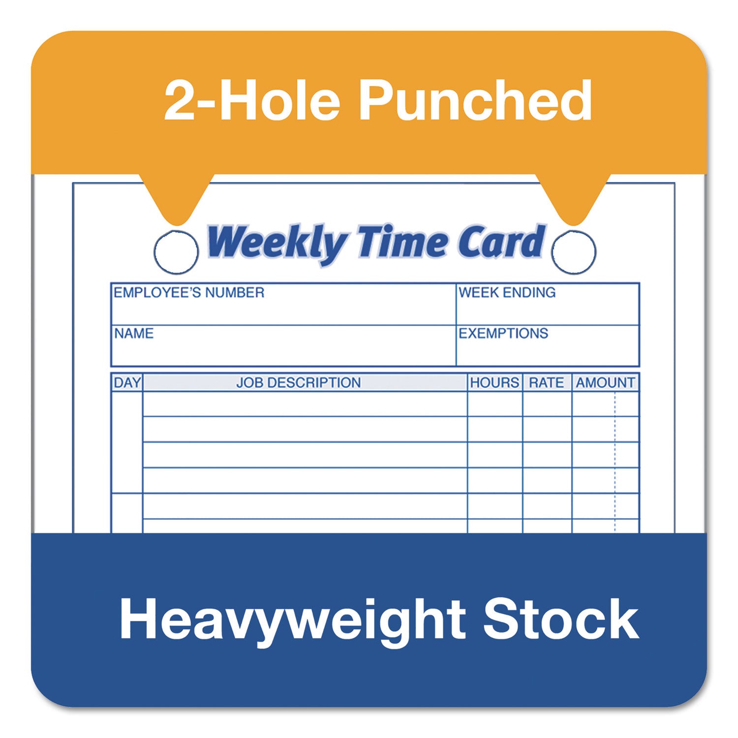 TOPS™ Weekly Employee Time Cards, One Side, 4.25 X 6.75, 100/pack