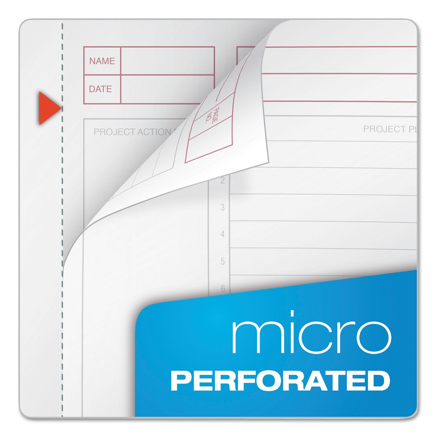 TOPS™ JEN Action Planner, 1-Subject, Narrow Rule, Black Cover, (84) 8.5 x 6.75 Sheets