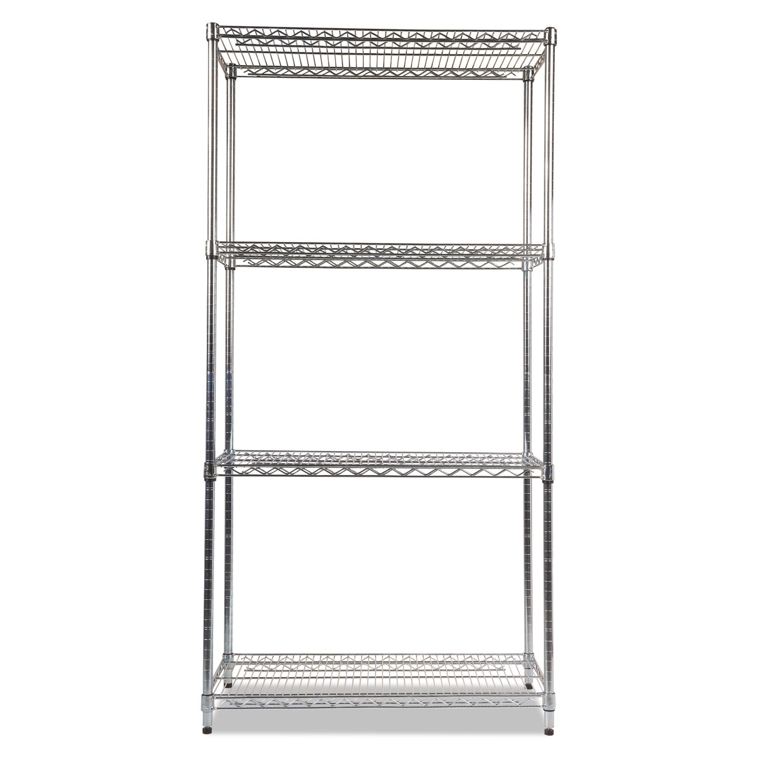 Alera® NSF Certified Industrial Four-Shelf Wire Shelving Kit, 36w x 18d x 72h, Silver