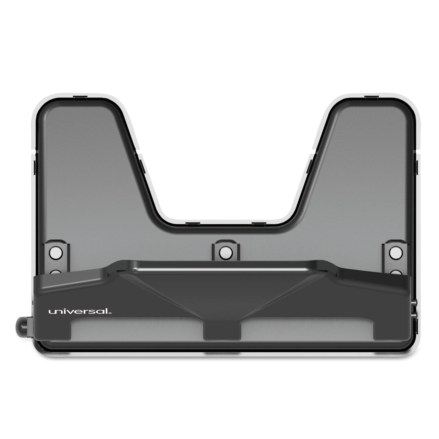 Universal® 30-Sheet Three-Hole Power Assist Punch, 7 Mm Holes, Black