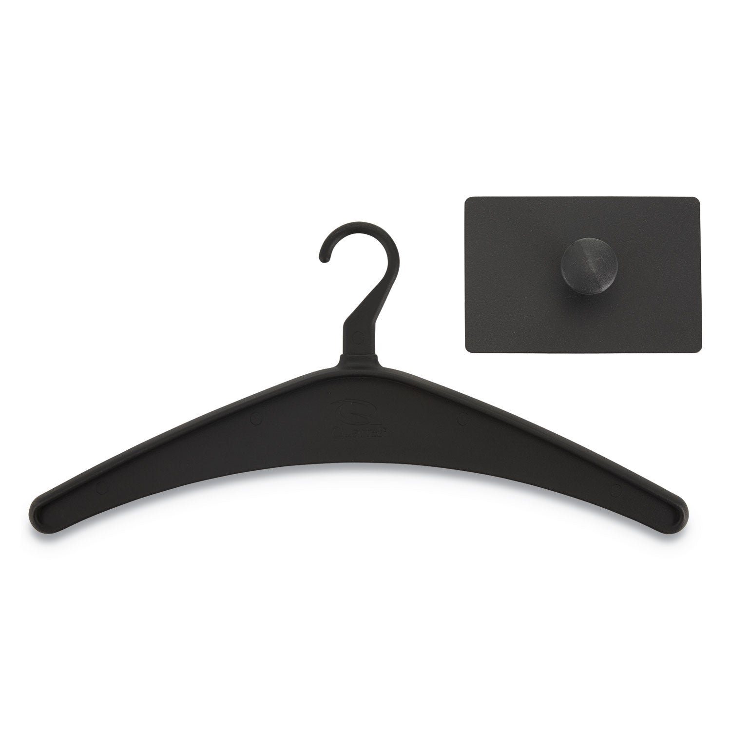 Quartet® Magnetic Coat Hook With Heavy-Duty Hanger, Metal Hook, Black