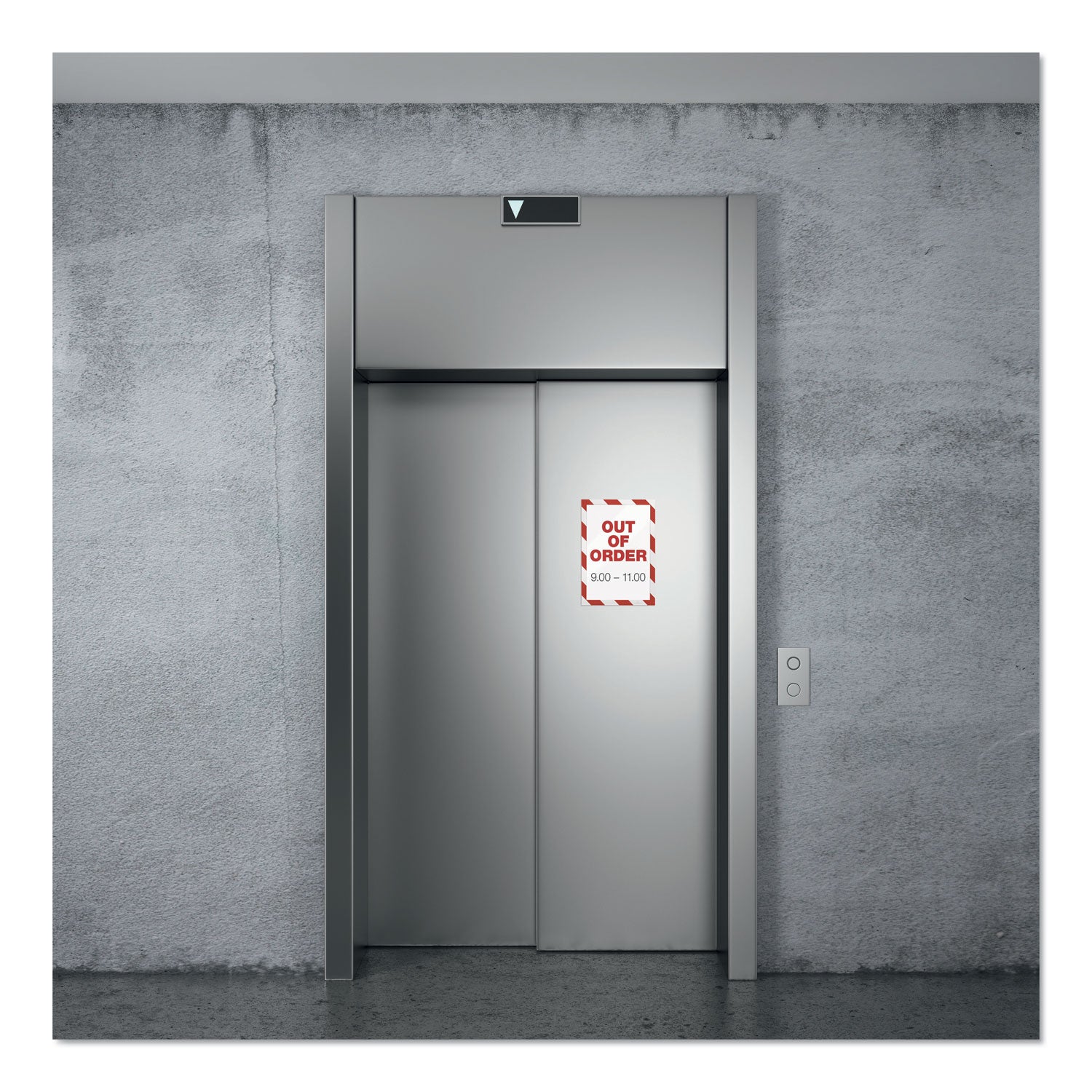 Durable® DURAFRAME Security Magnetic Sign Holder, 8.5 x 11, Red/White Frame, 2/Pack