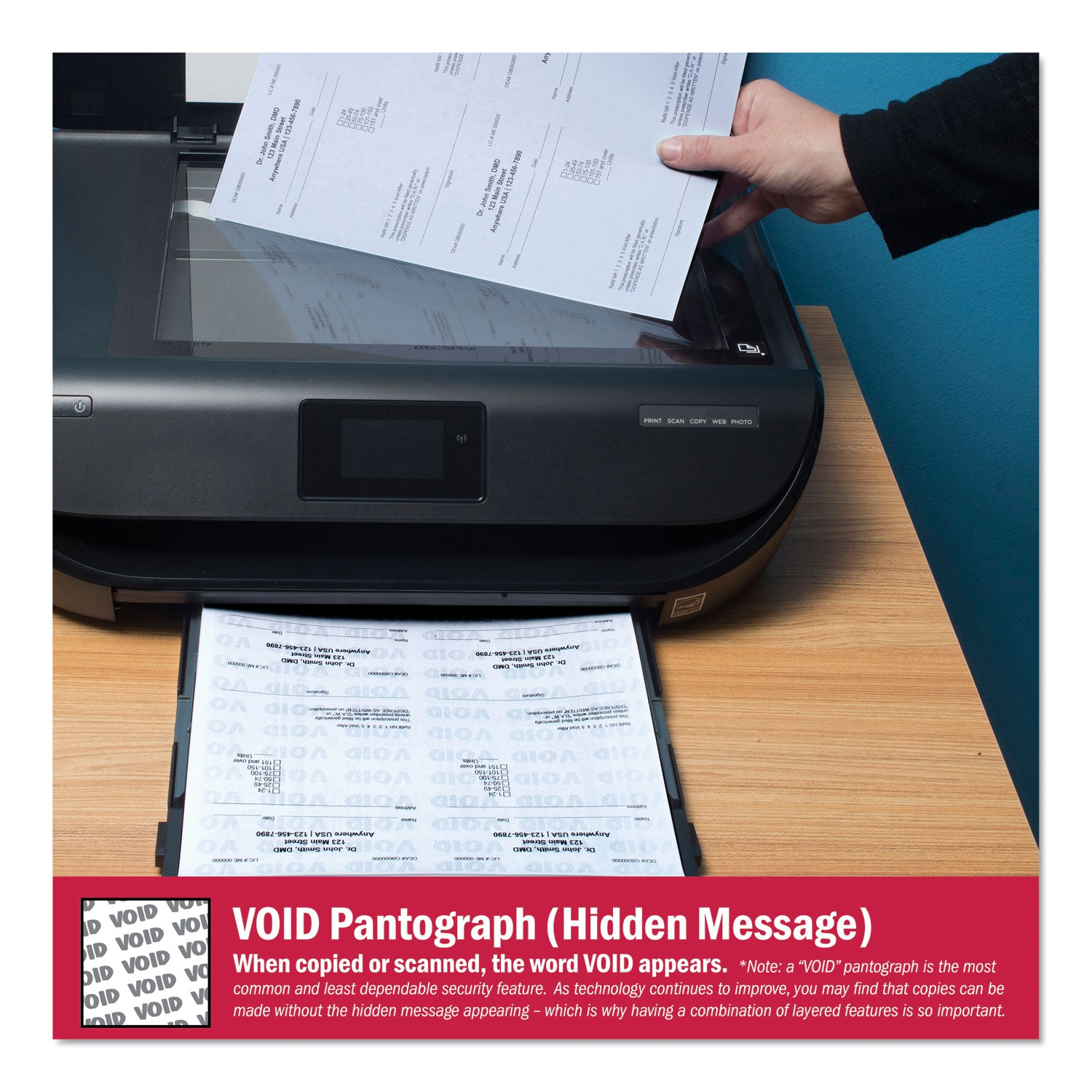 DocuGard™ Medical Security Papers, 24 lb Bond Weight, 8.5 x 11, Green, 500/Ream