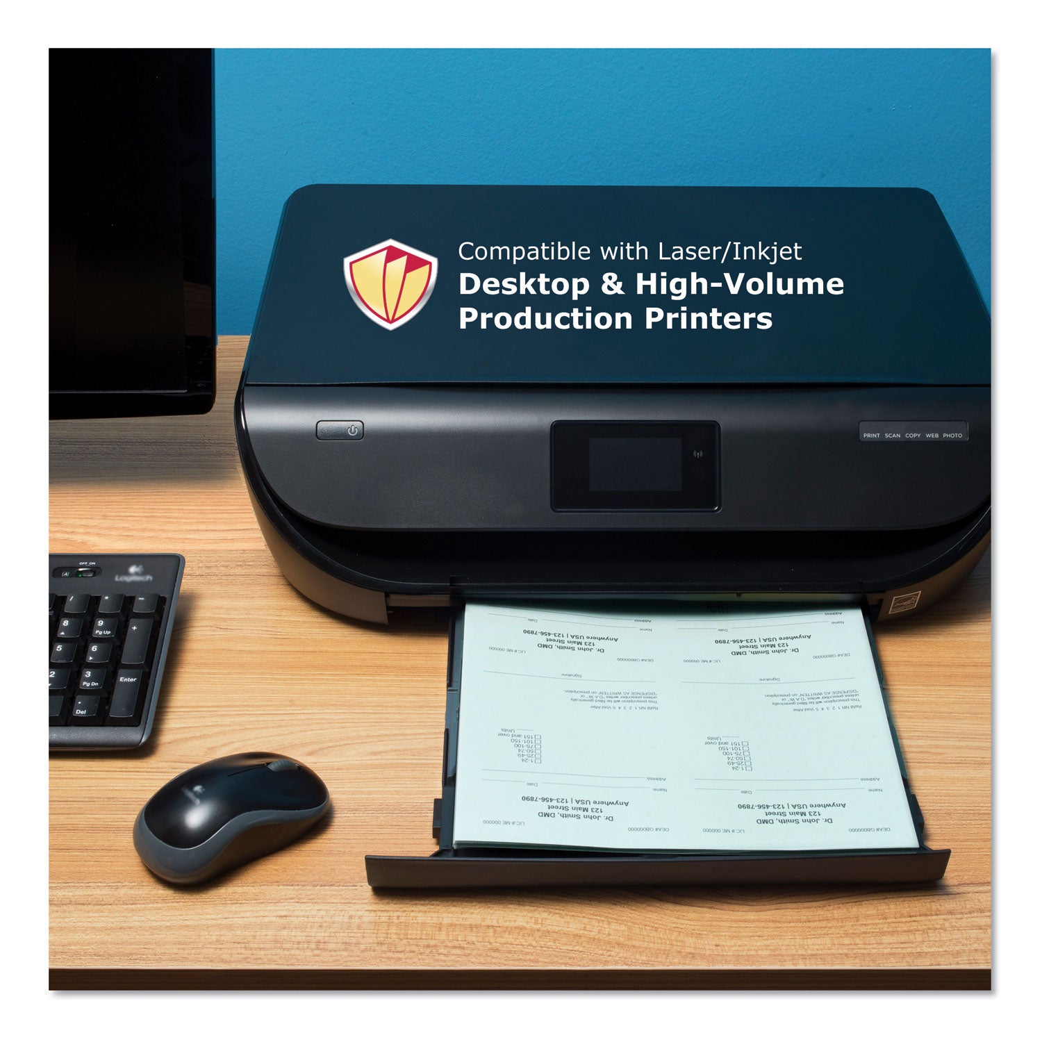 DocuGard™ Medical Security Papers, 24 lb Bond Weight, 8.5 x 11, Green, 500/Ream