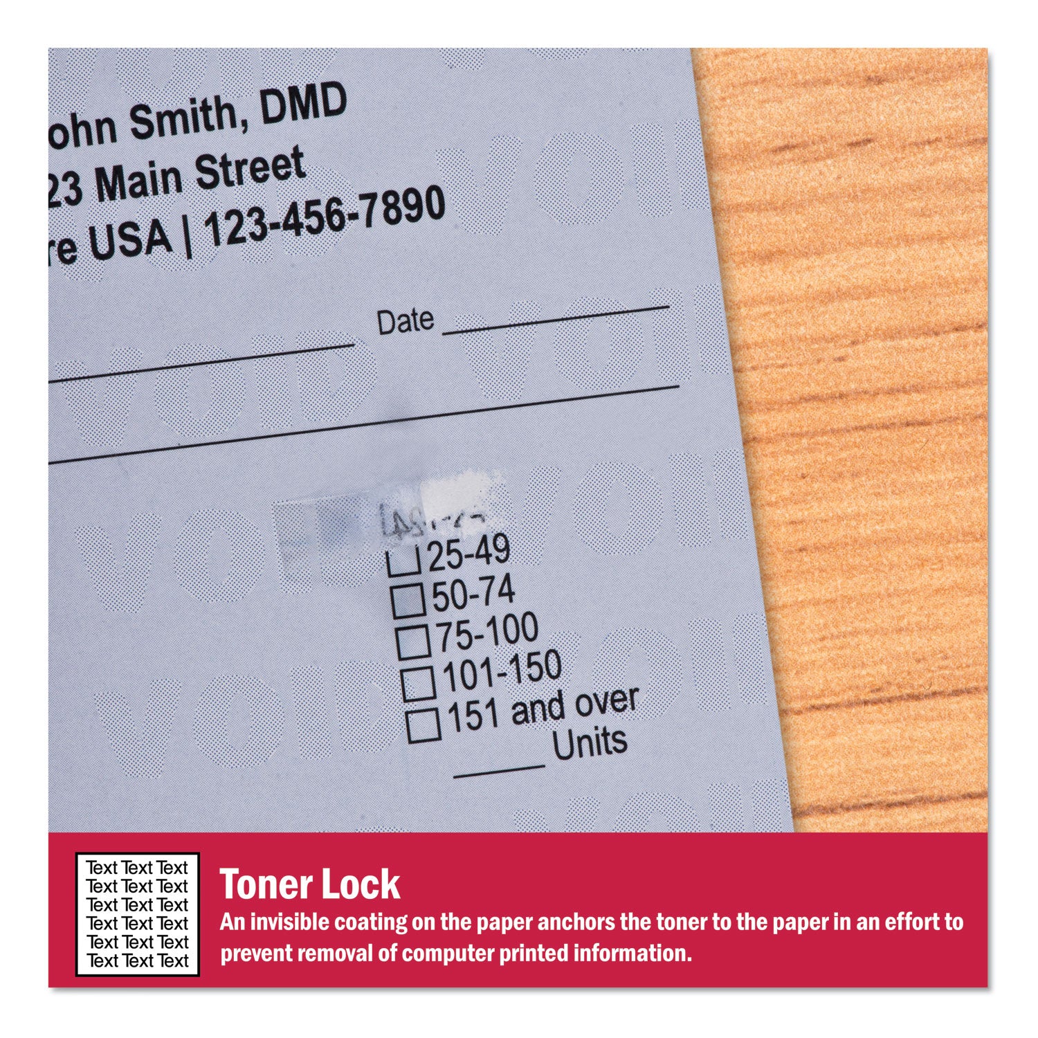 DocuGard™ Medical Security Papers, 24 lb Bond Weight, 8.5 x 11, Blue, 500/Ream