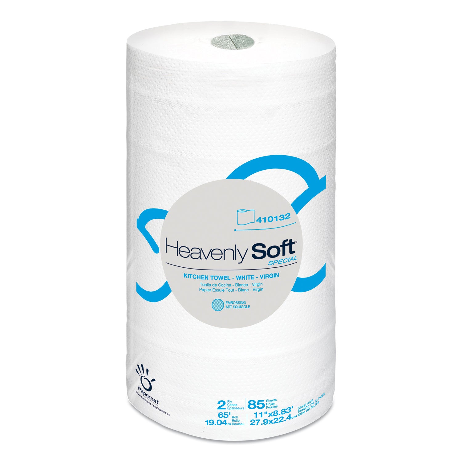 Papernet® Heavenly Soft Kitchen Paper Towel, Special, 2-Ply, 11 x 8.8, White, 85/Roll, 30 Rolls/Carton