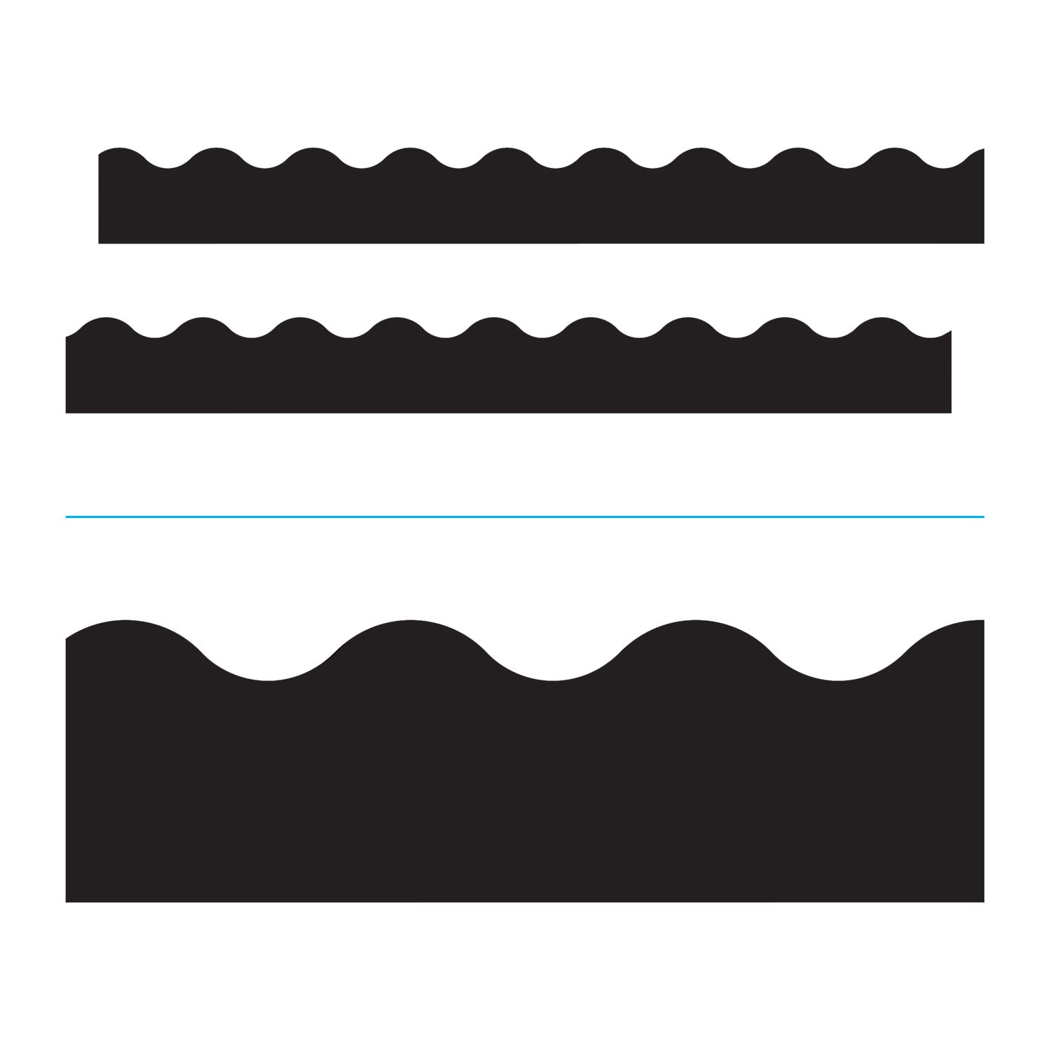 TREND® Terrific Trimmers Solid Colors Board Trim, 2.25" X 39 Ft, Black