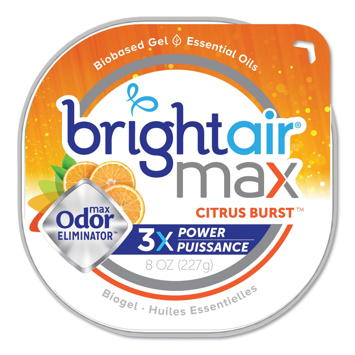 BRIGHT Air® Max Odor Eliminator Air Freshener, Citrus Burst, 8 Oz Jar