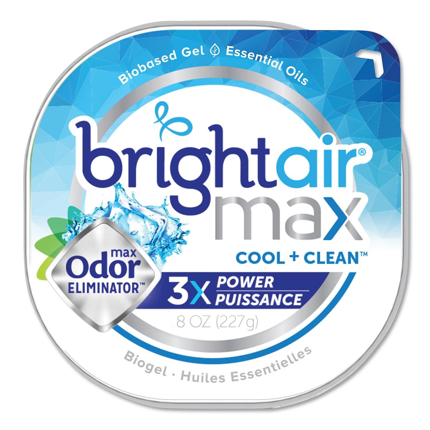 BRIGHT Air® Max Odor Eliminator Air Freshener, Cool And Clean, 8 Oz Jar