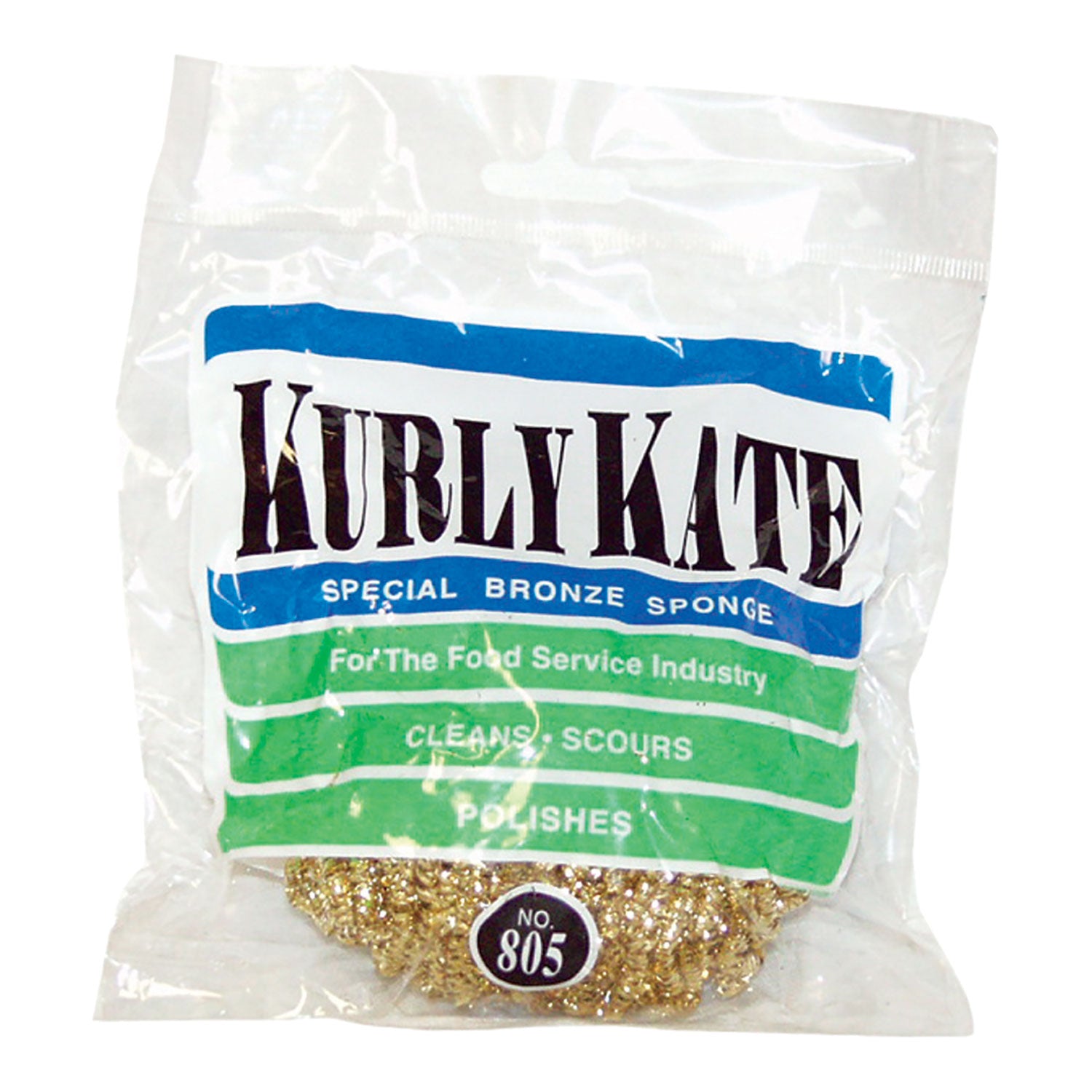 Kurly Kate® Brass Scrubber, 50 G, Gold, 72/carton