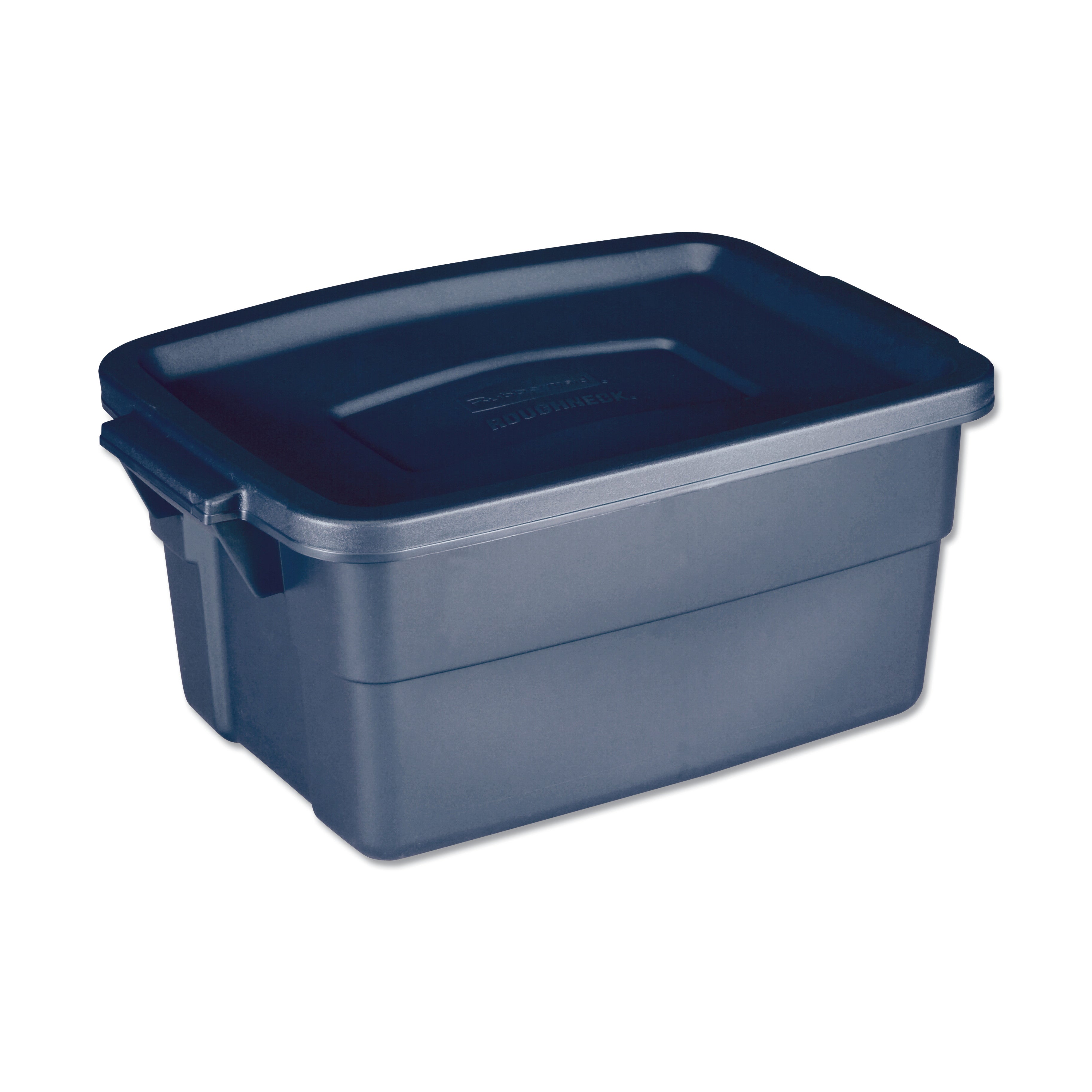 Roughneck Storage Box, 3 gal, 10.63" x 15.69" x 7", Dark Indigo Metallic
