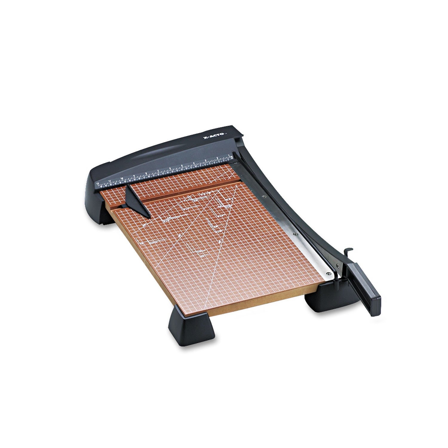 X-ACTO® Heavy-Duty Wood Base Guillotine Trimmer, 15 Sheets, 18" Cut Length, 12 X 18