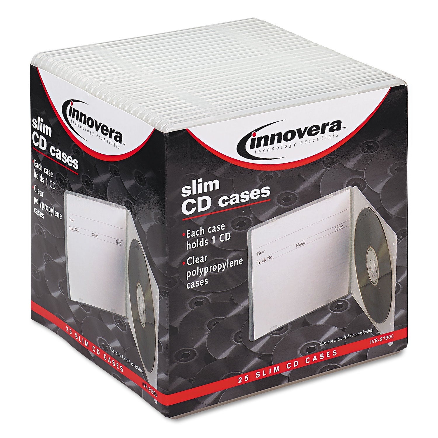Innovera® Slim Cd Case, Clear, 25/pack