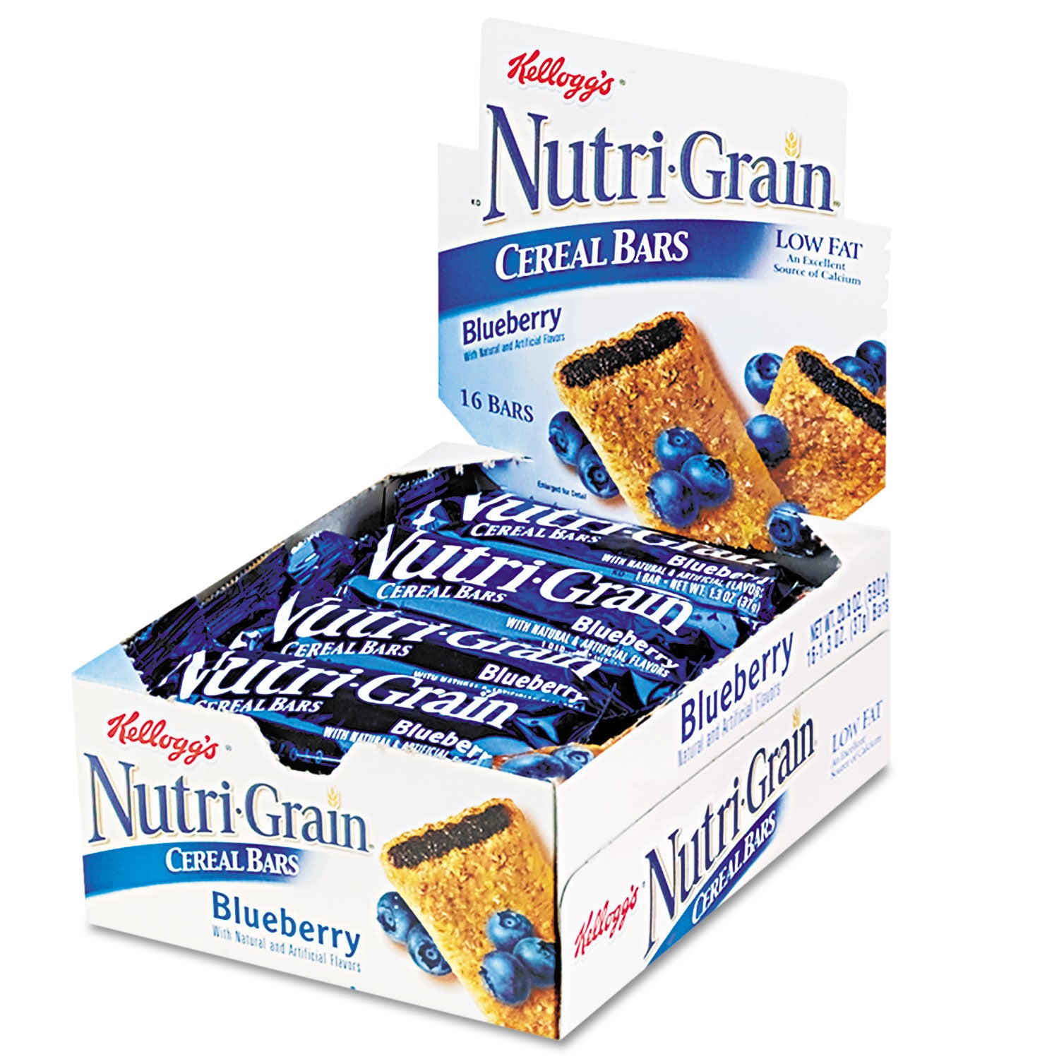 Kellogg's® Nutri-Grain Soft Baked Breakfast Bars, Blueberry, Indv Wrapped 1.3 Oz Bar, 16/box