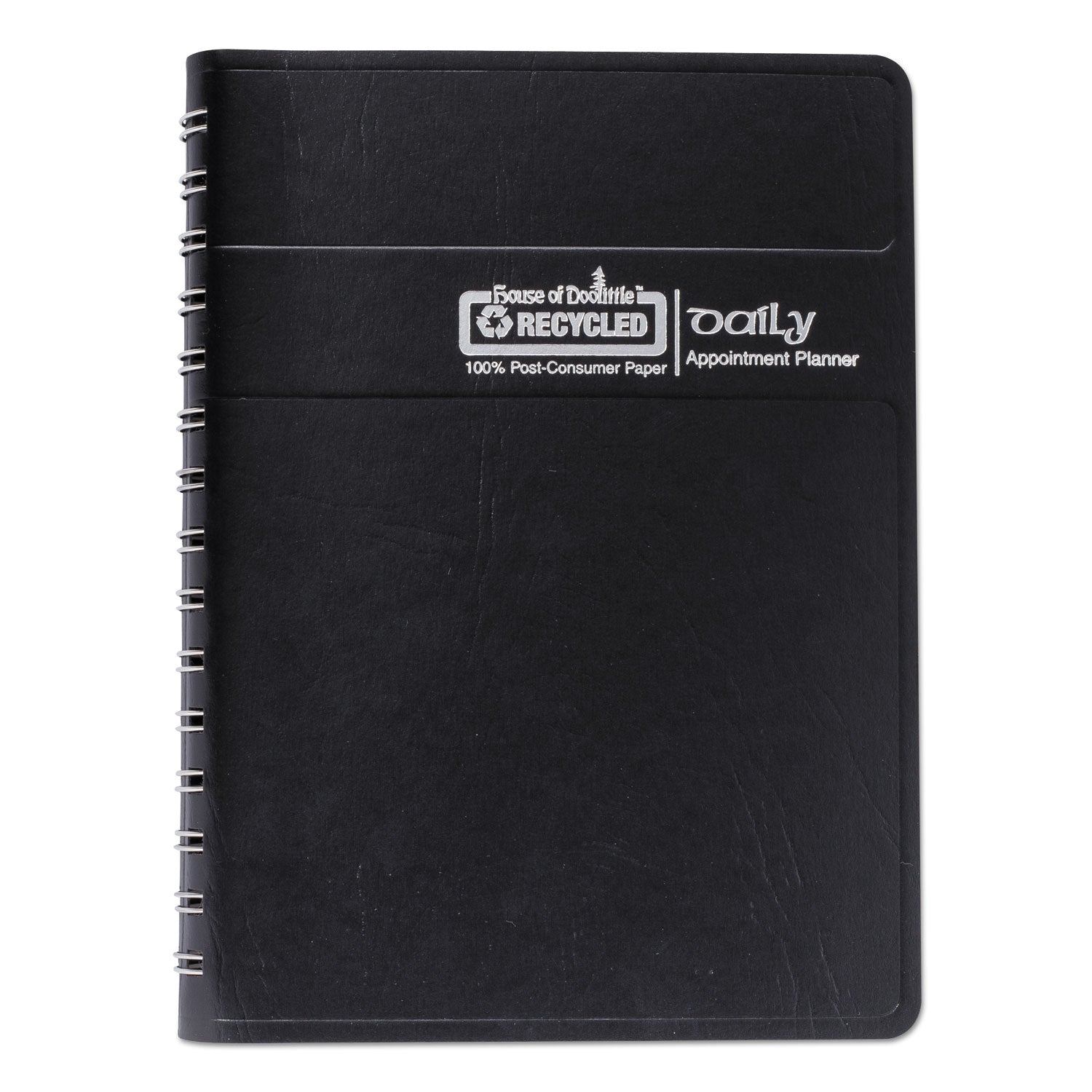 House of Doolittle™ Memo Size Daily Appointment Book with 15-Minute Schedule, 8 x 5, Black Cover, 12-Month (Jan to Dec): 2025