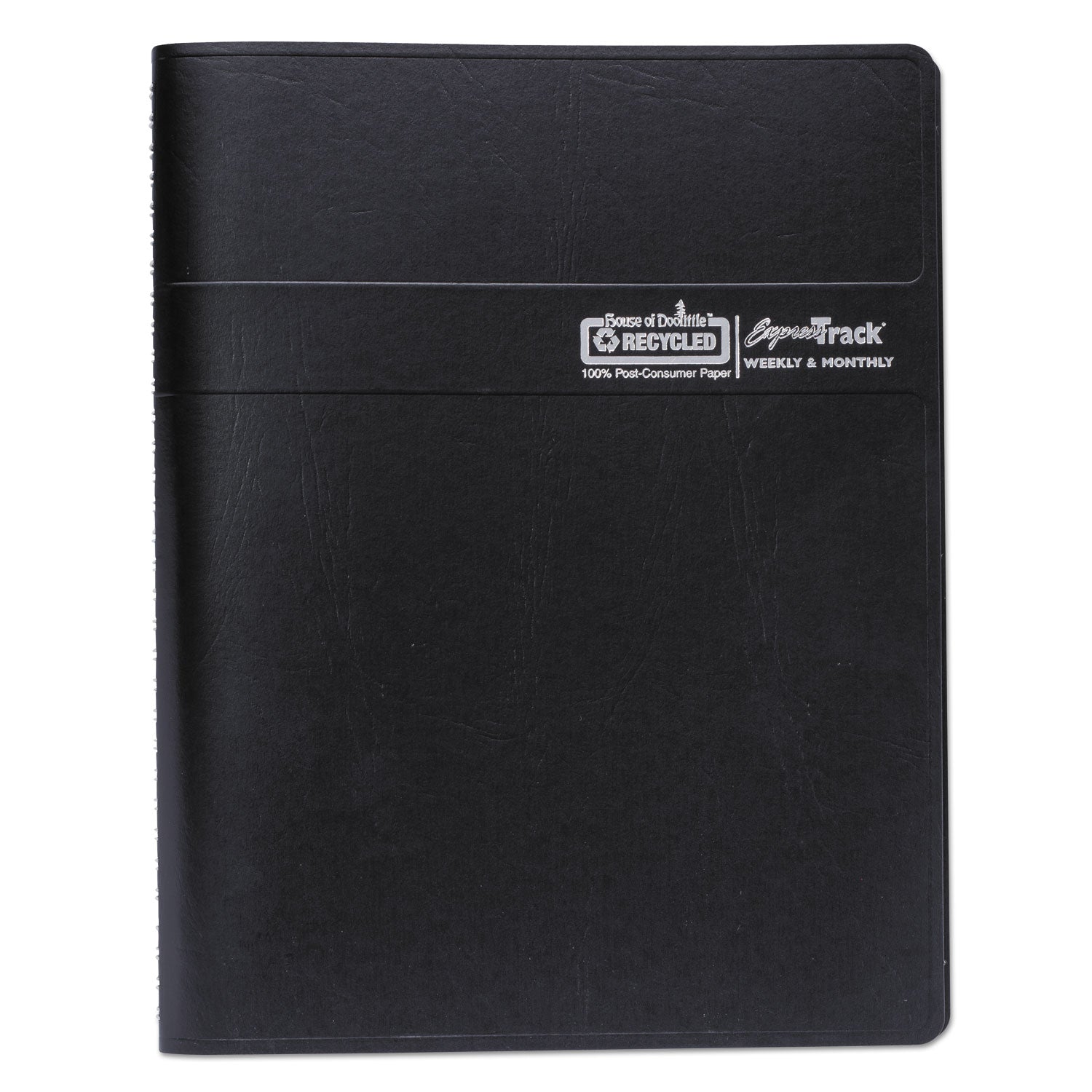 House of Doolittle™ Express Track Recycled Weekly Appointment Book/Monthly Planner, 11 x 8.5, Black Cover, 13-Month: Jan 2025 to Jan 2026