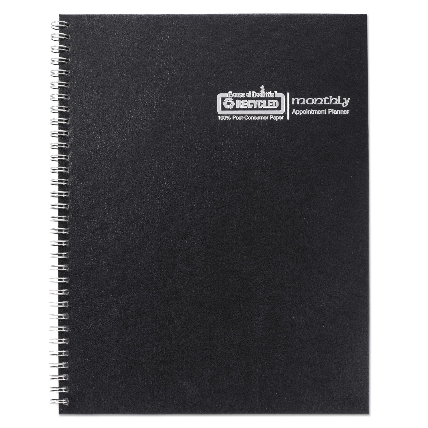 House of Doolittle™ Monthly Hard Cover Planner, 11 x 8.5, Black Cover, 14-Month: Dec 2024 to Jan 2026