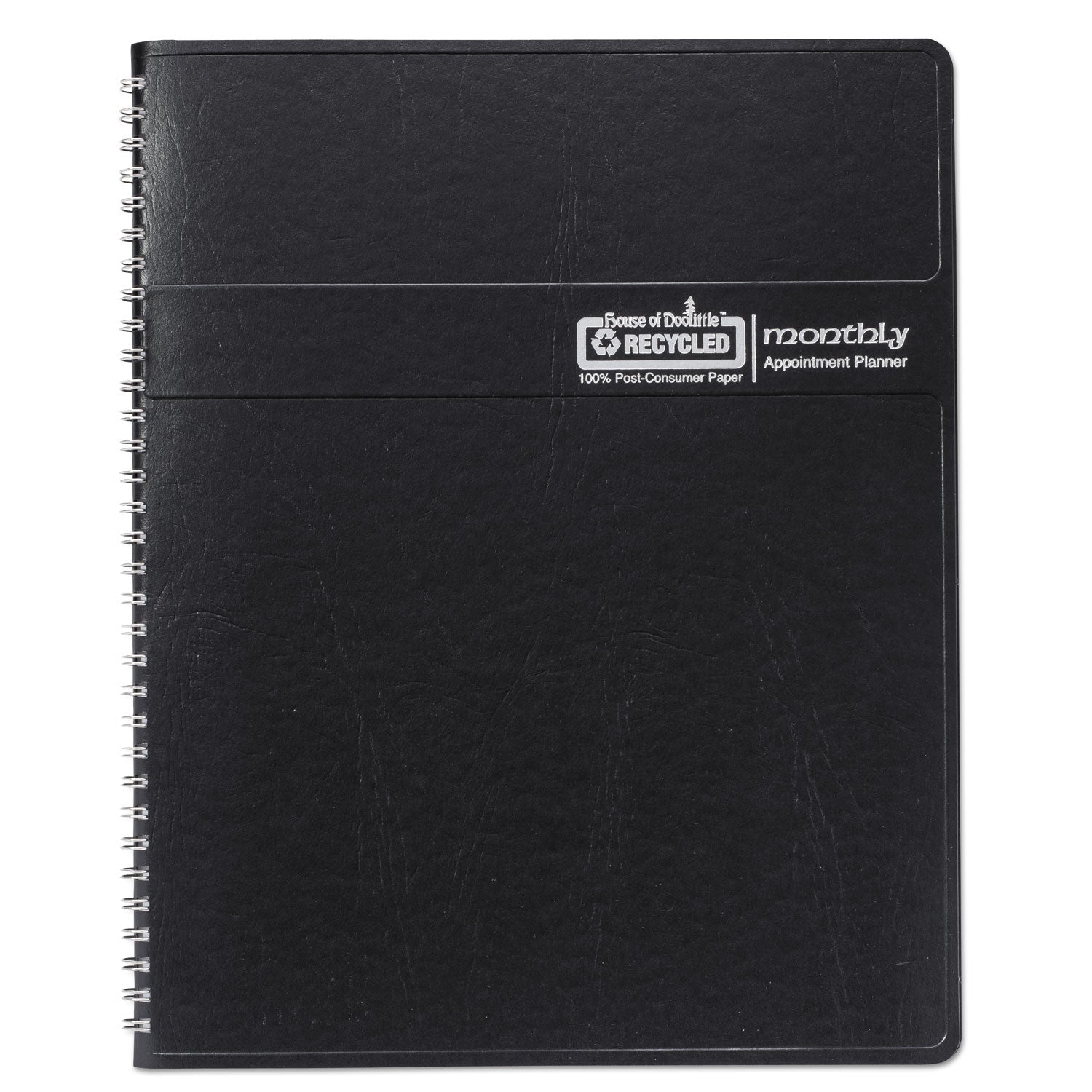 House of Doolittle™ 14-Month Recycled Ruled Monthly Planner, 8.75 x 6.78, Black Cover, 14-Month: Dec 2024 to Jan 2026