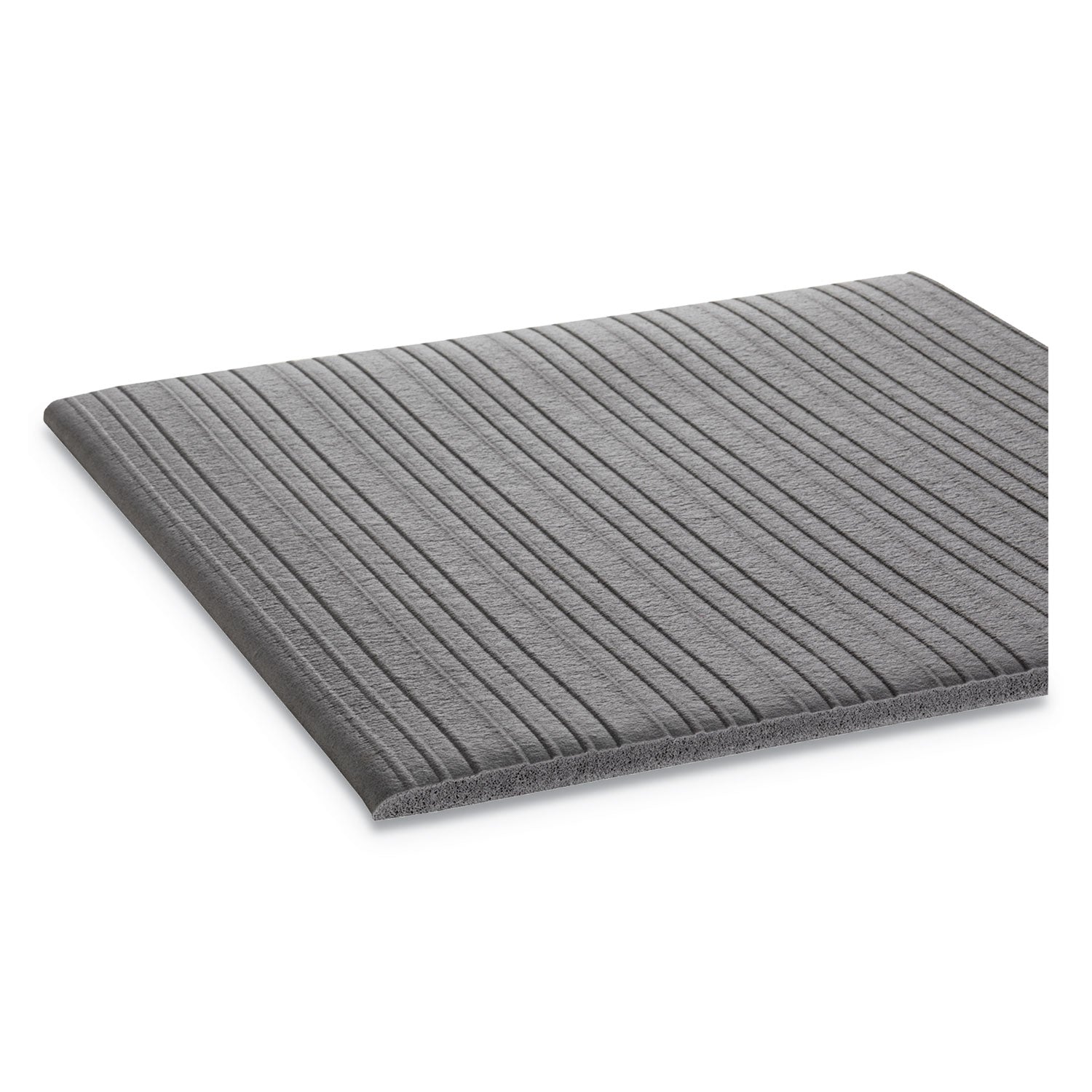 Crown Ribbed Anti-Fatigue Mat, Vinyl, 36 X 60, Gray