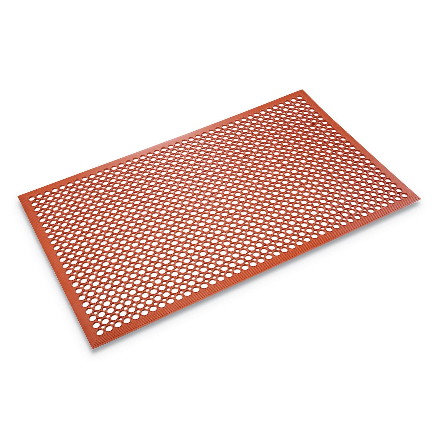 Safewalk-Light Heavy-Duty Anti-Fatigue Mat, Rubber, 36 x 60, Terra Cotta