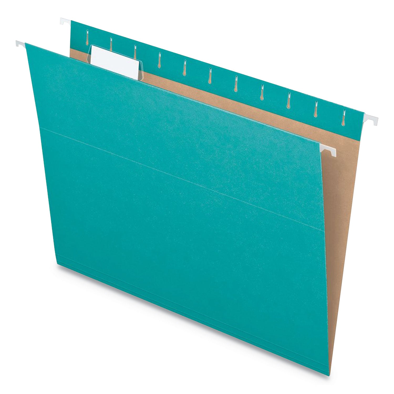 Pendaflex® Colored Hanging Folders, Letter Size, 1/5-Cut Tabs, Aqua, 25/Box