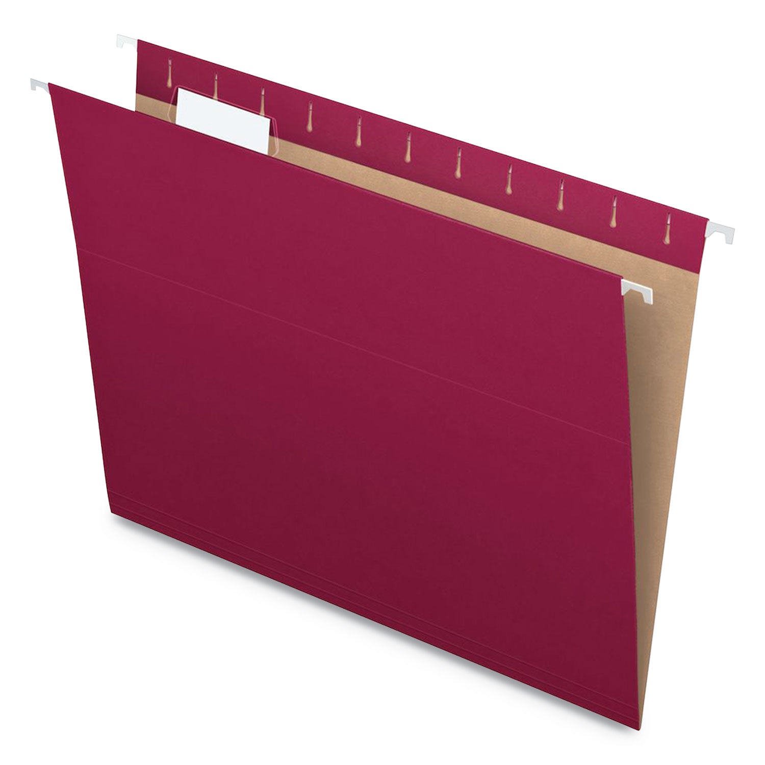 Pendaflex® Colored Hanging Folders, Letter Size, 1/5-Cut Tabs, Burgundy, 25/Box
