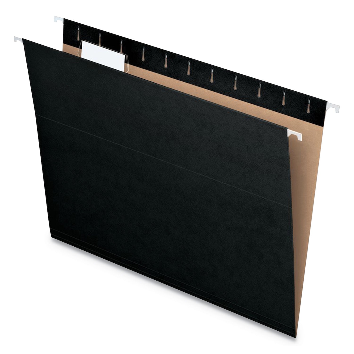 Pendaflex® Colored Hanging Folders, Letter Size, 1/5-Cut Tabs, Black, 25/Box