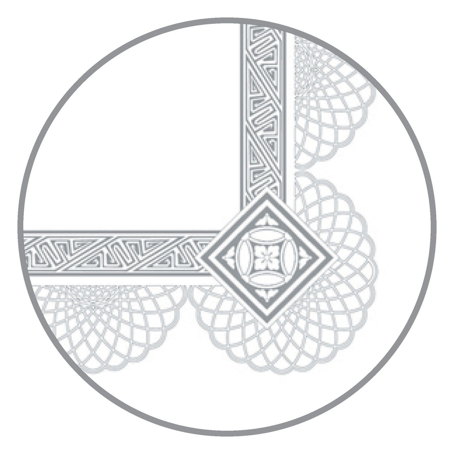 Southworth® Premium Certificates, 8.5 X 11, White/silver With Spiro Silver Foil Border,15/pack
