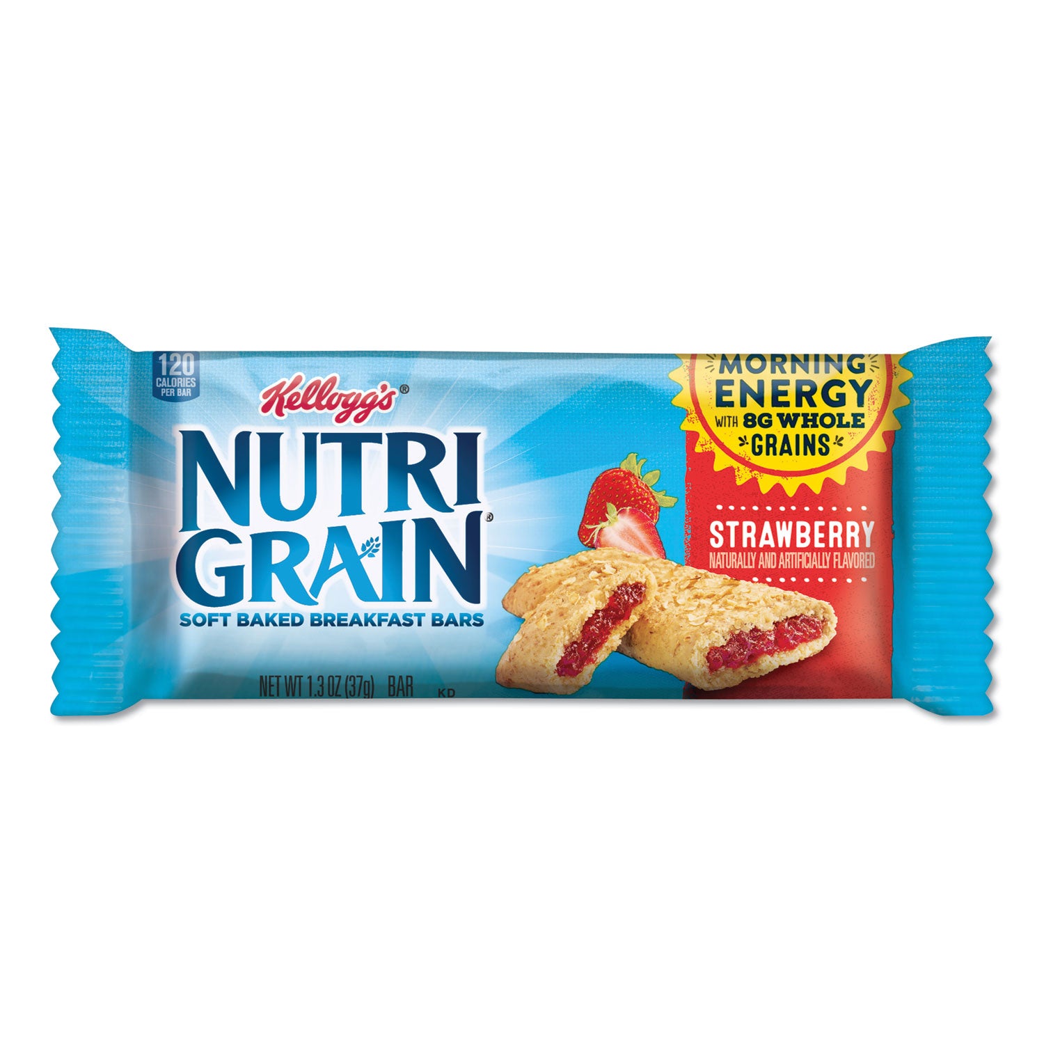 Nutri-Grain Soft Baked Breakfast Bars, Strawberry, Indv Wrapped 1.3 oz Bar, 16/Box