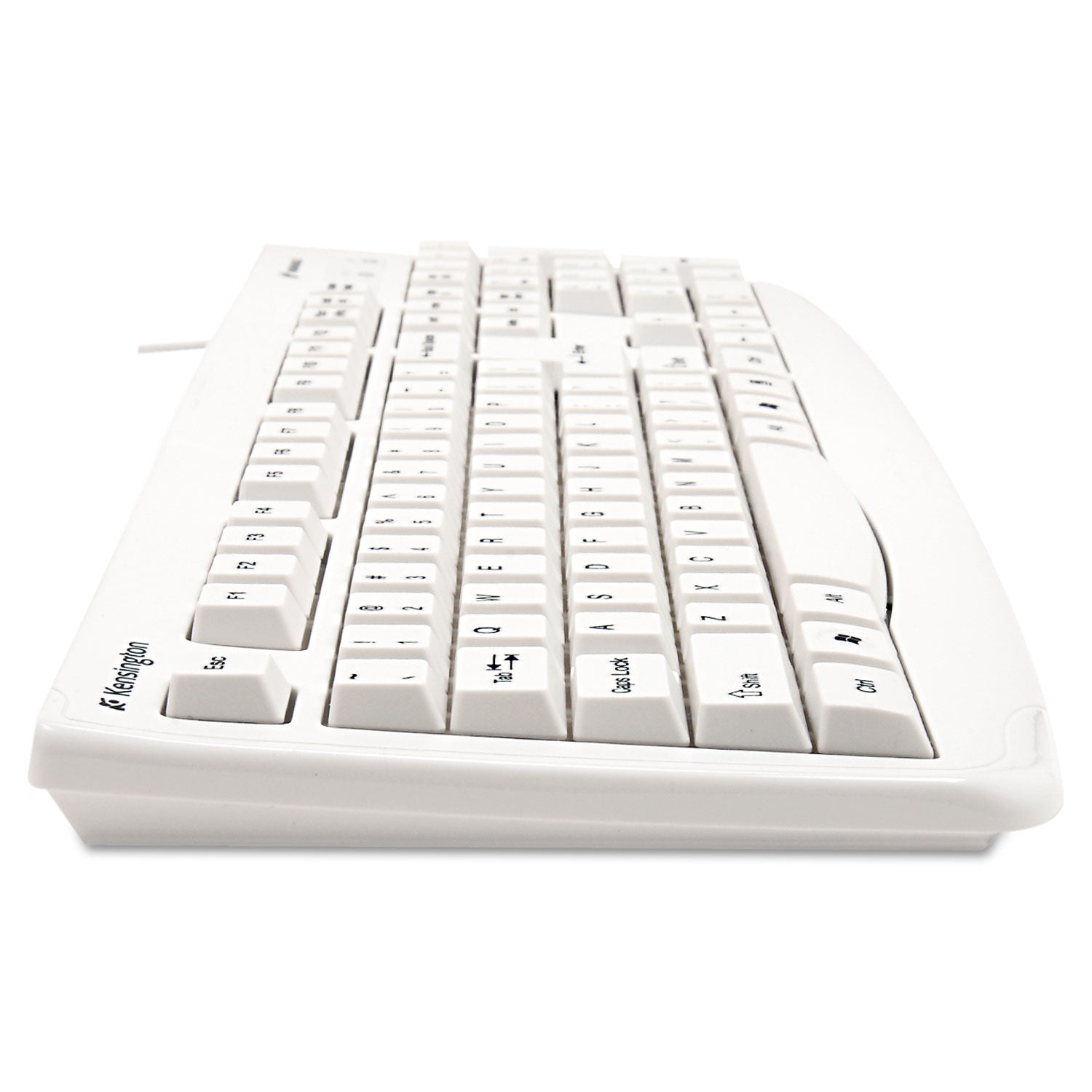 Kensington® Pro Fit Usb Washable Keyboard, 104 Keys, White