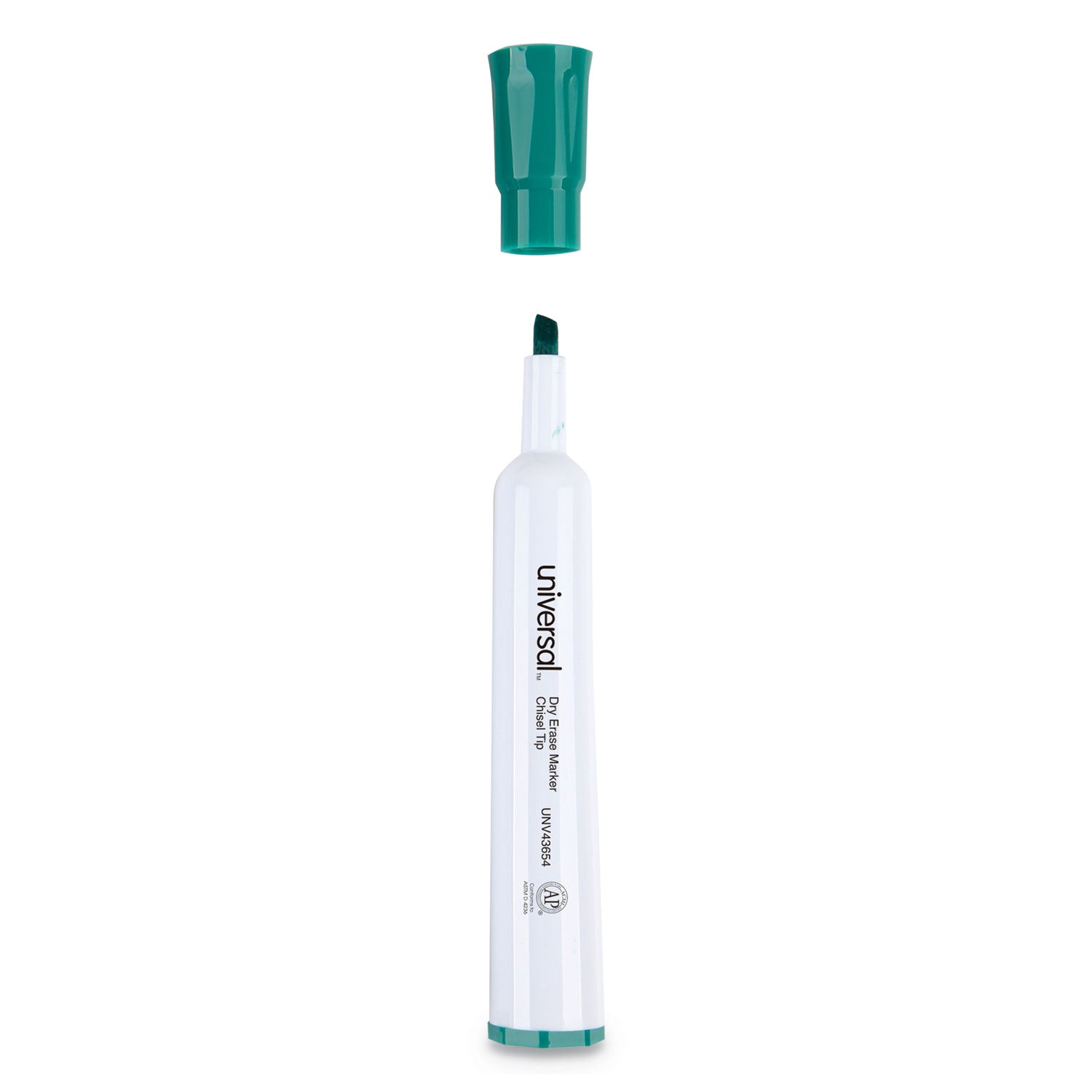 Universal™ Dry Erase Marker, Broad Chisel Tip, Green, Dozen