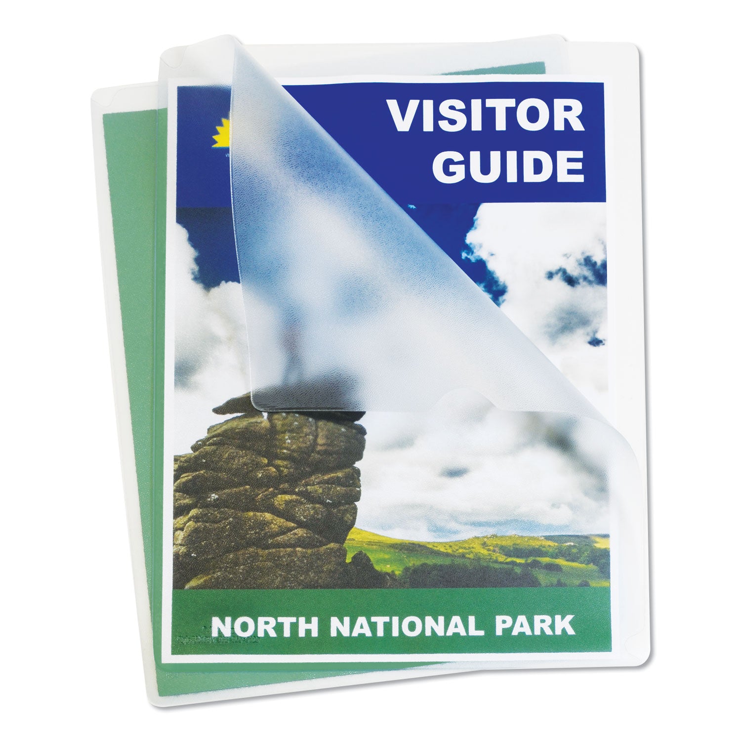 C-Line® Deluxe Vinyl Project Folders, Letter Size, Clear, 50/box