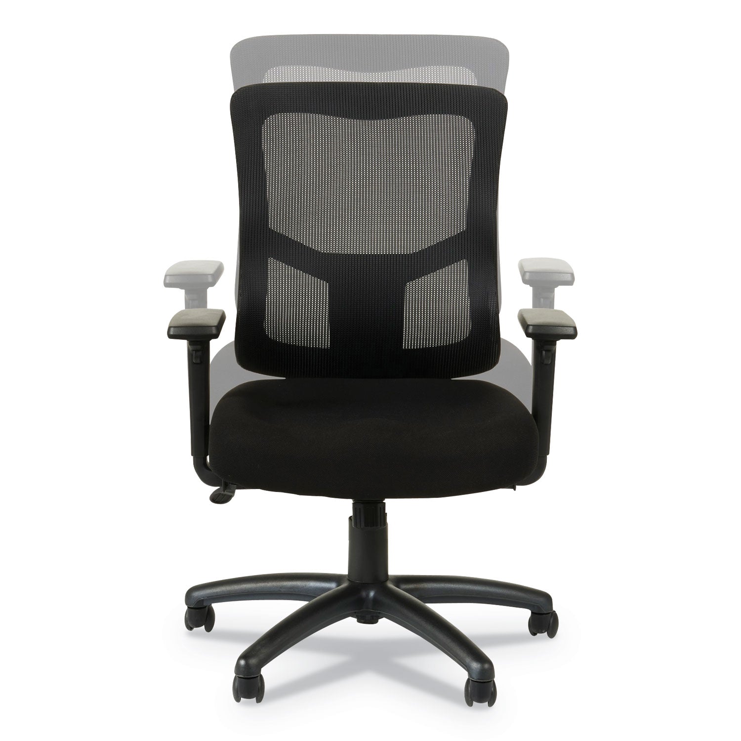 Alera® Alera Elusion Ii Series Mesh Mid-Back Swivel/tilt Chair, Adjustable Arms, Supports 275lb, 17.51" To 21.06" Seat Height, Black