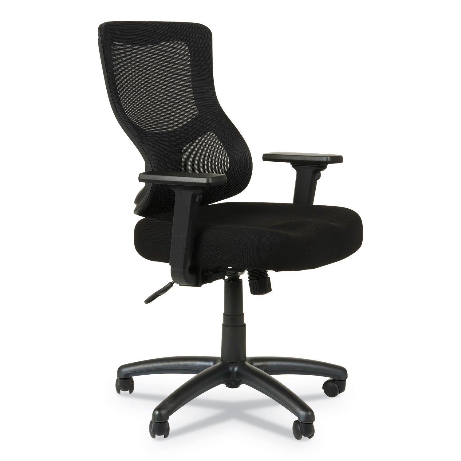 Alera® Alera Elusion Ii Series Mesh Mid-Back Swivel/tilt Chair, Adjustable Arms, Supports 275lb, 17.51" To 21.06" Seat Height, Black
