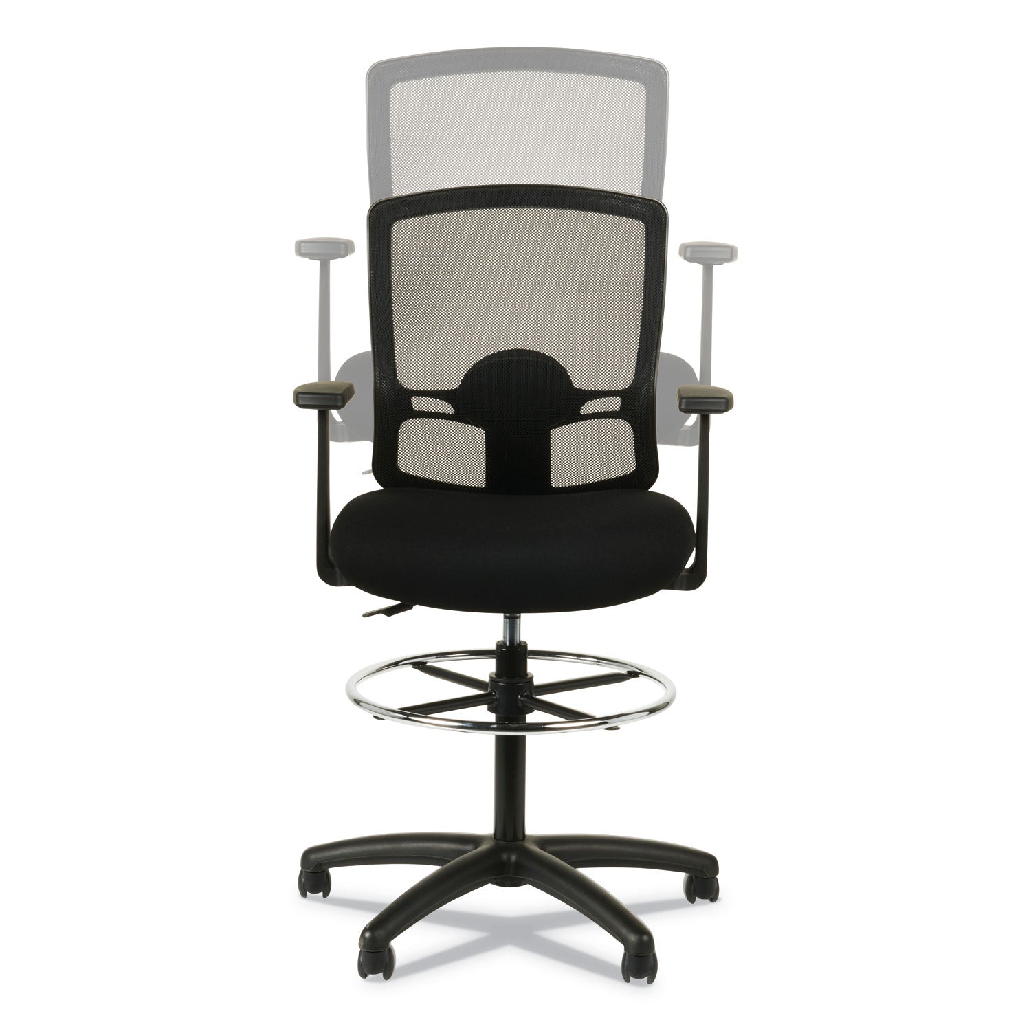 Alera® Alera Etros Series Mesh Stool, Supports Up To 275 Lb, 25.19" To 35.23" Seat Height, Black