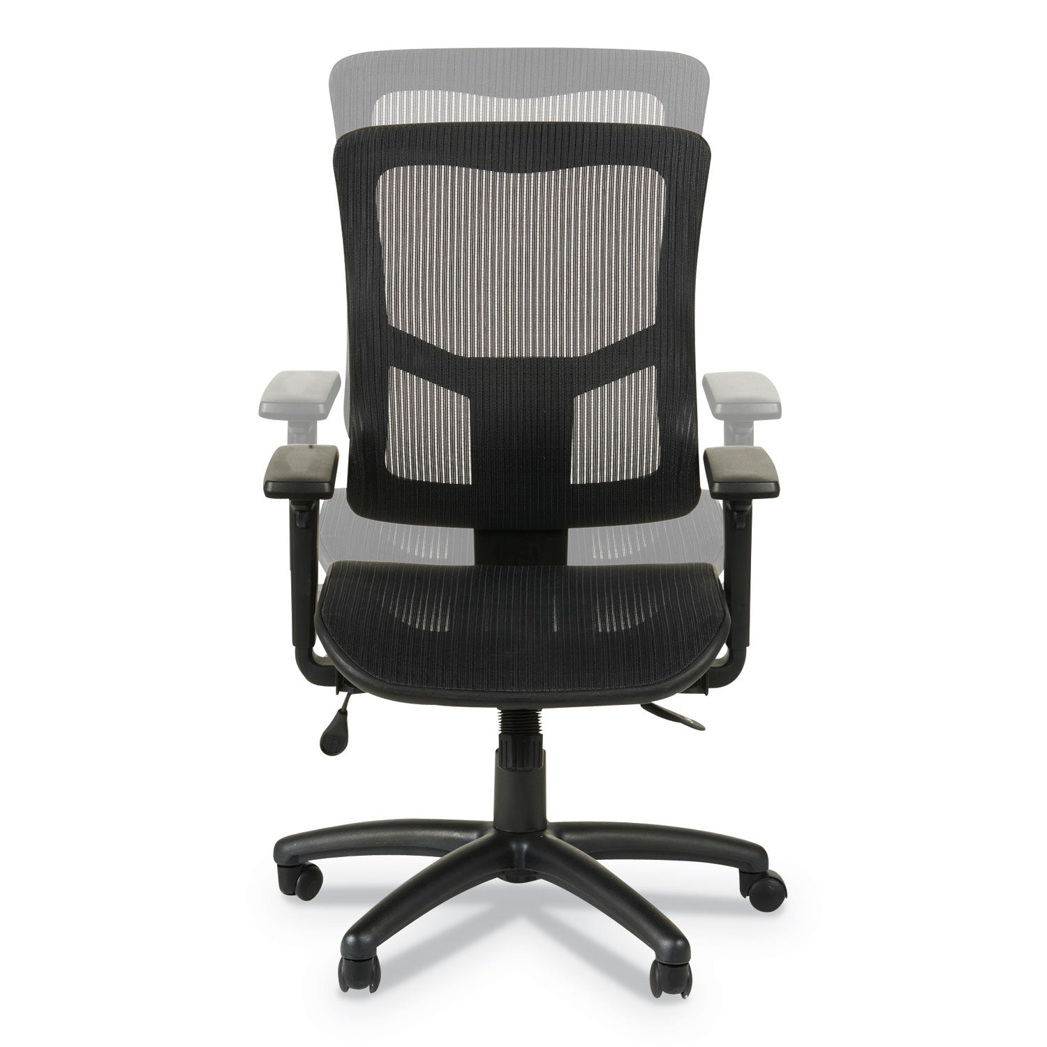 Alera® Alera Elusion II Series Suspension Mesh Mid-Back Synchro Seat Slide Chair, Supports 275 lb, 16.34" to 20.35" Seat, Black