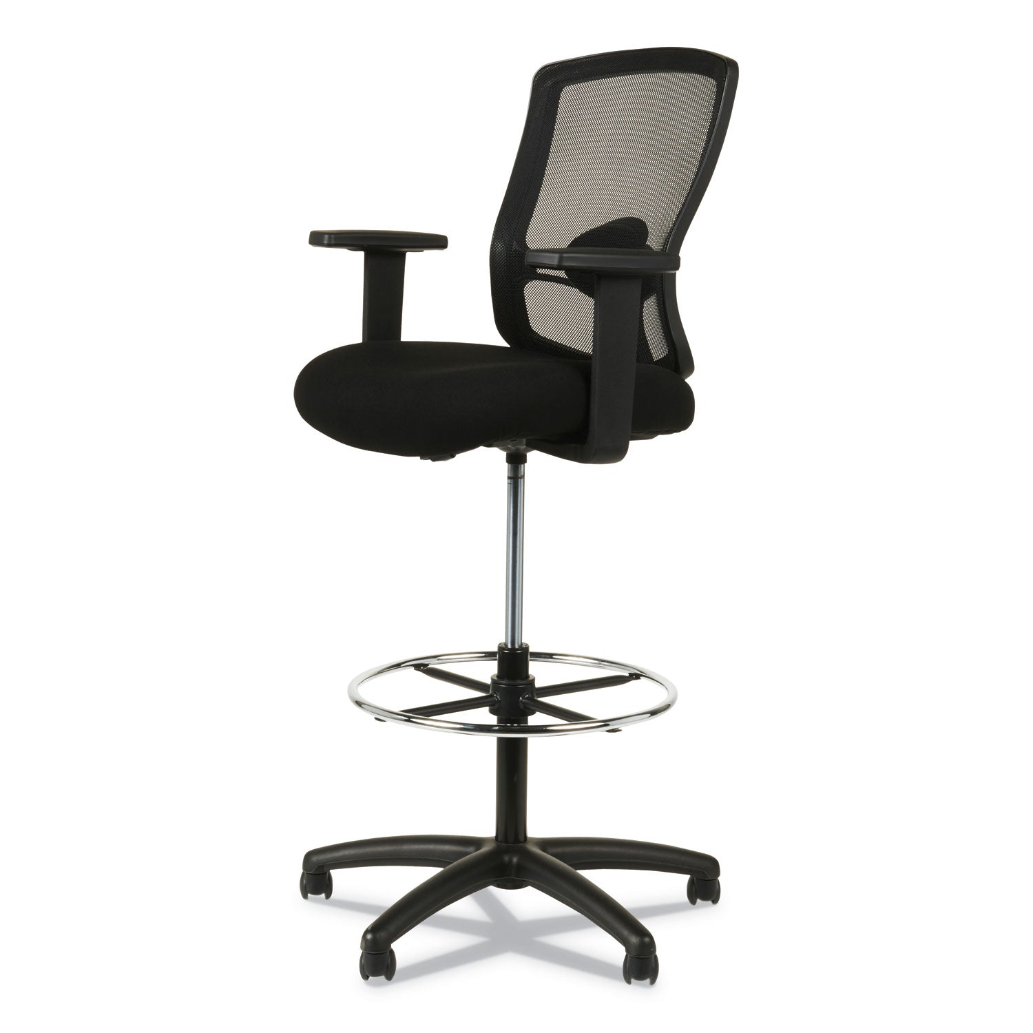 Alera® Alera Etros Series Mesh Stool, Supports Up To 275 Lb, 25.19" To 35.23" Seat Height, Black