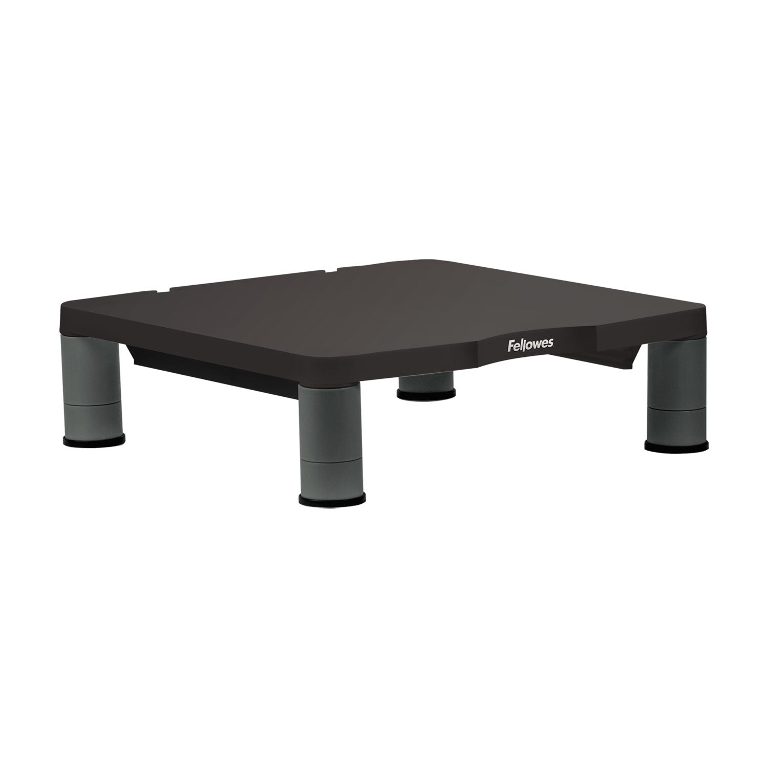 Fellowes® Standard Monitor Riser, 13.38" X 13.63" X 2" To 4", Graphite, Supports 60 Lbs