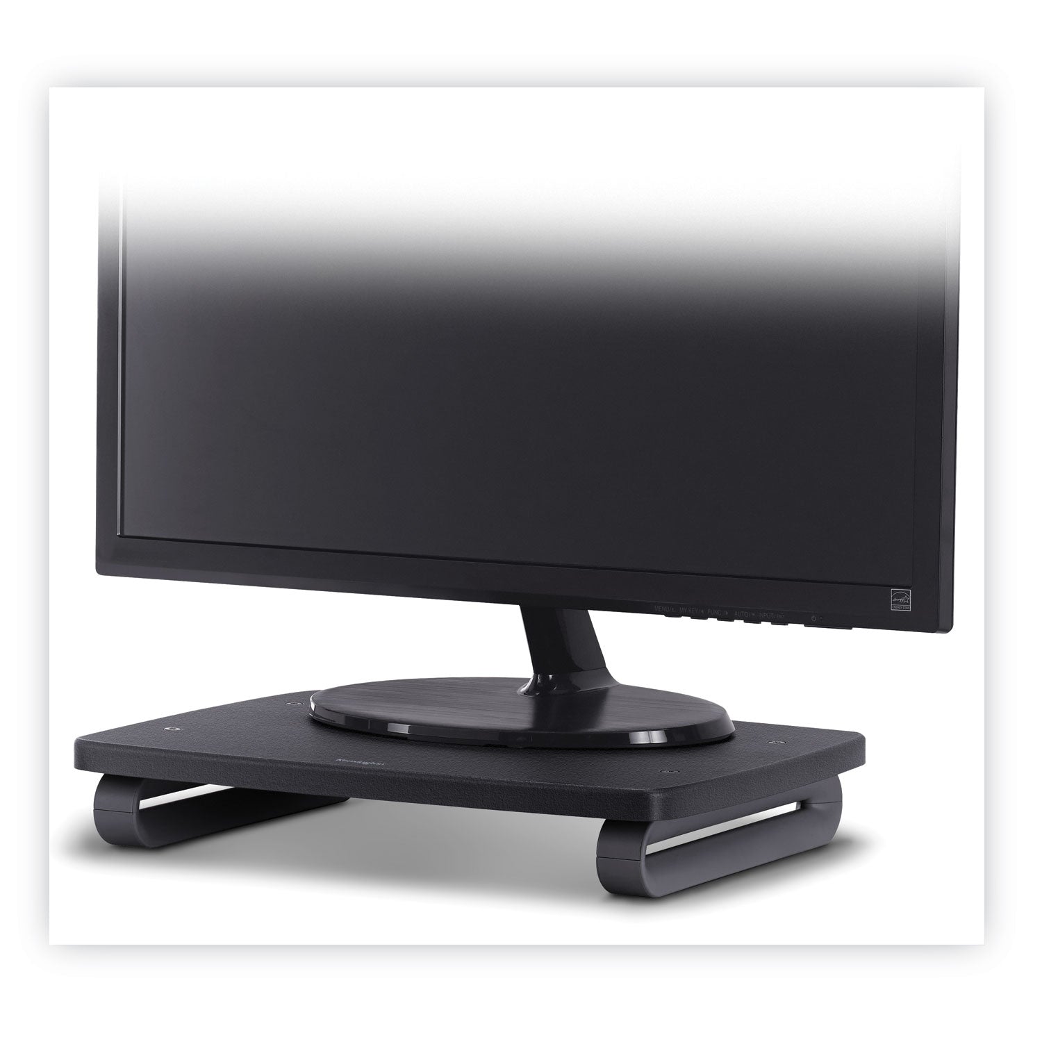 Kensington® Smartfit Monitor Stand Plus, 16.2" X 2.2" X 3" To 6", Black, Supports 80 Lbs