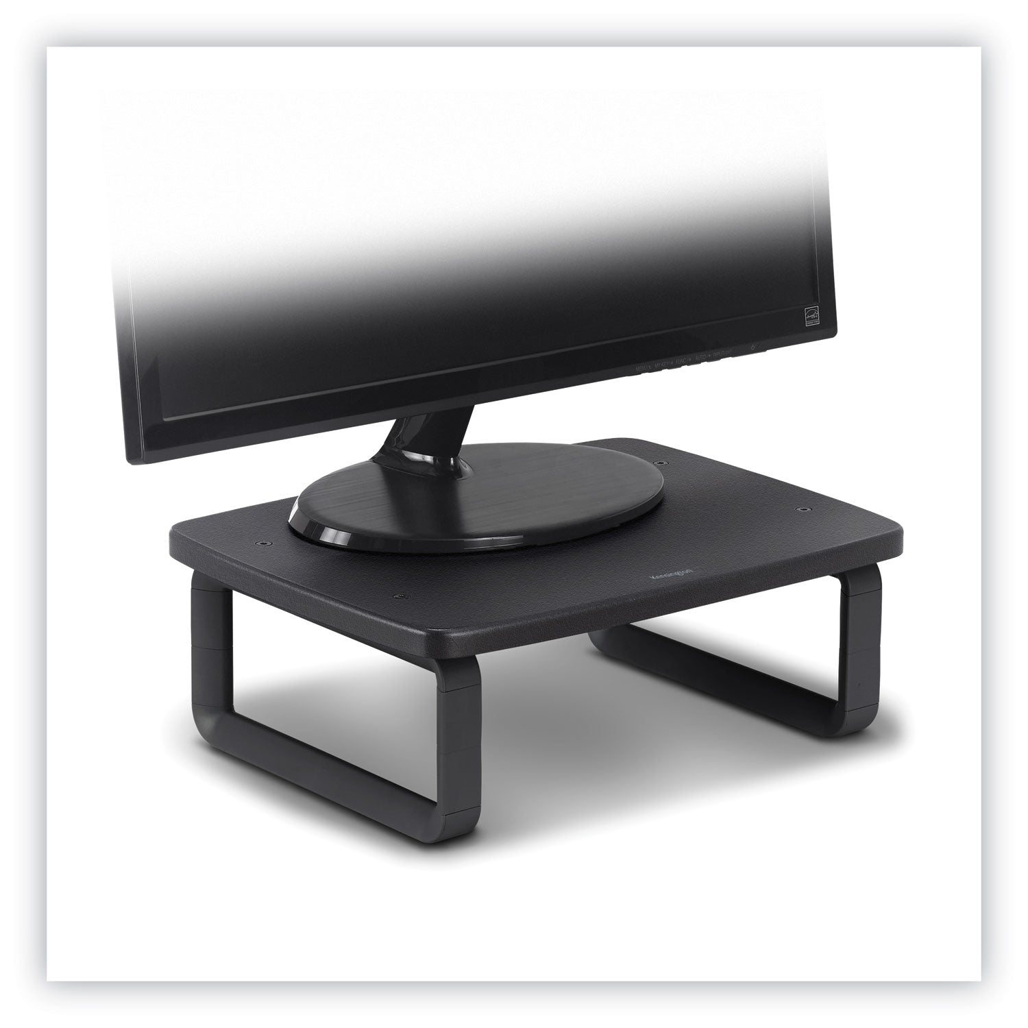 Kensington® Smartfit Monitor Stand Plus, 16.2" X 2.2" X 3" To 6", Black, Supports 80 Lbs