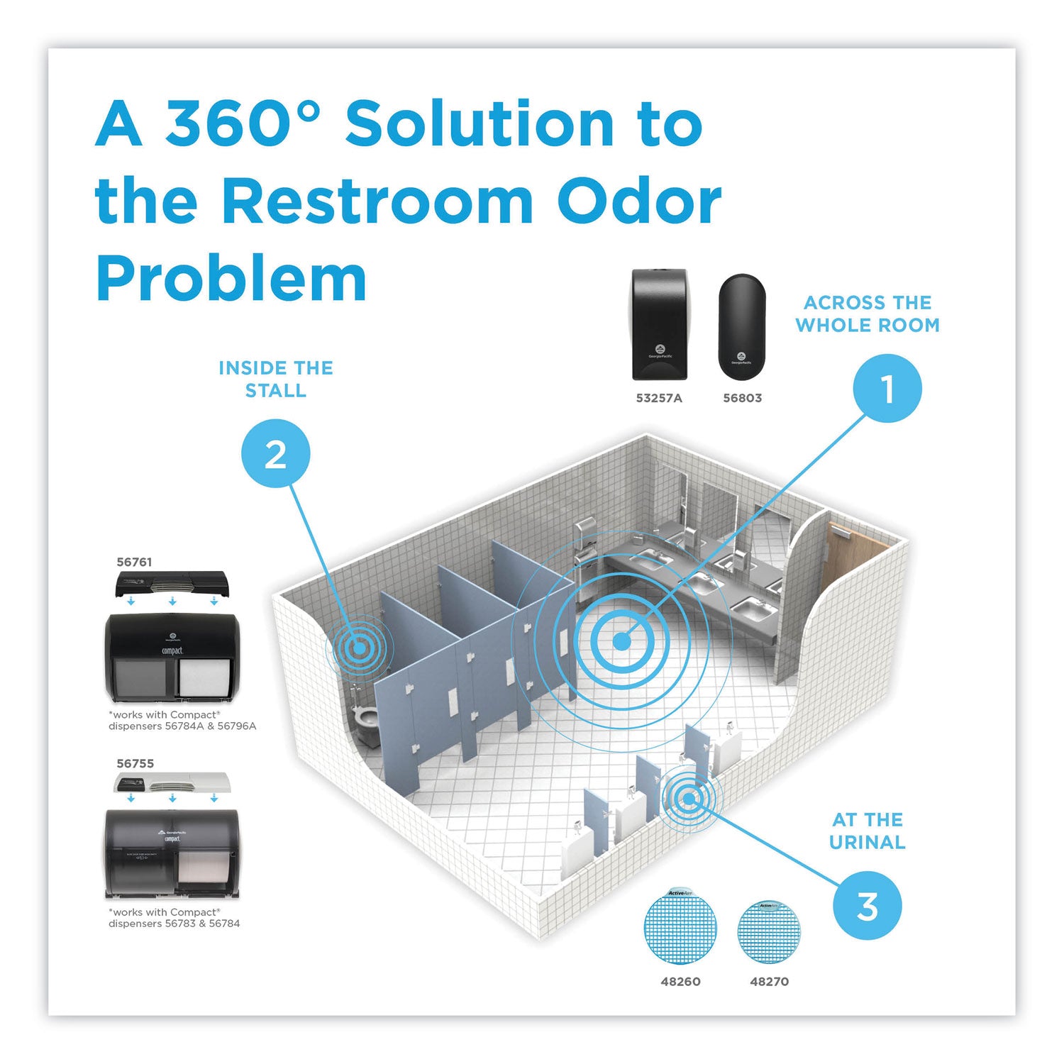 Georgia Pacific® Professional Activeaire Automated Freshener Dispenser Refill, Coastal Breeze, Cartridge, 12/carton