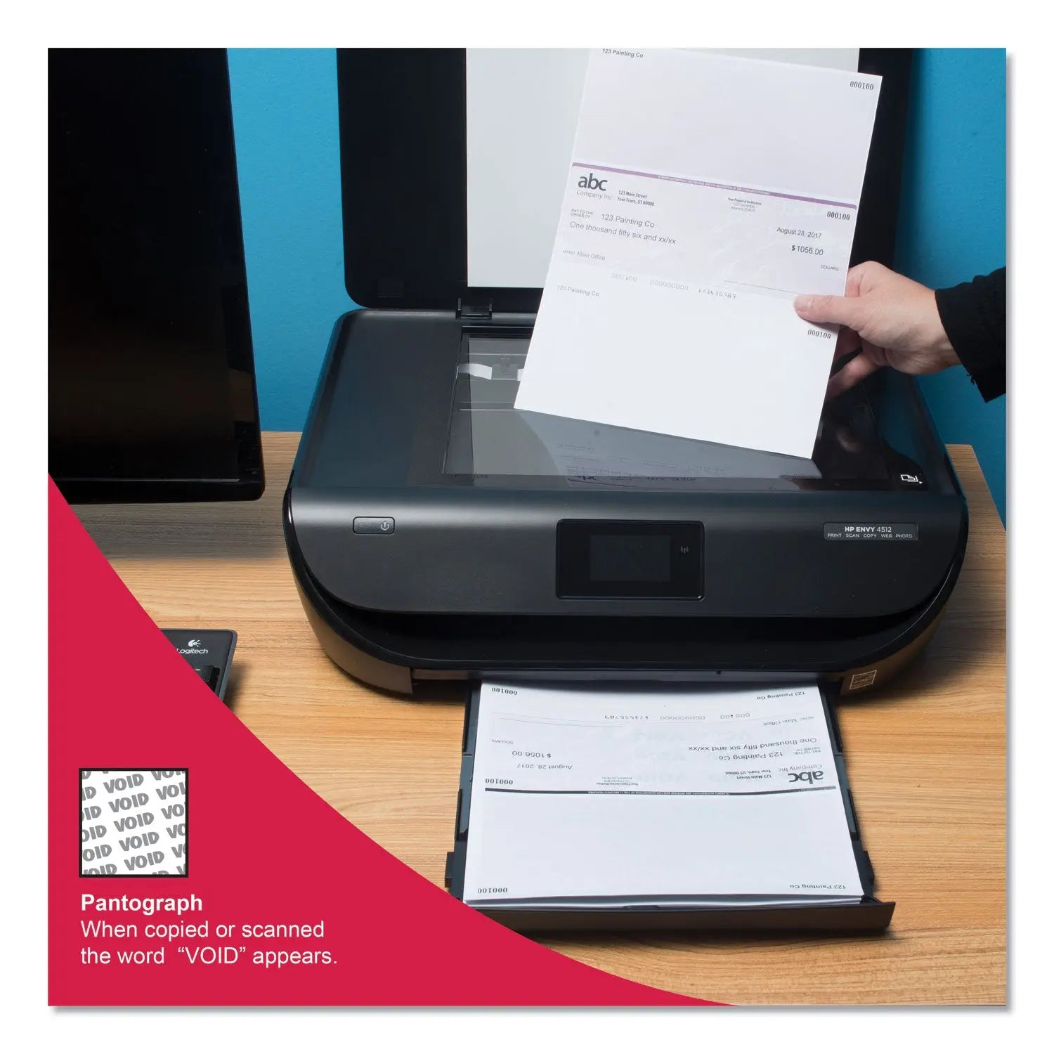 Standard Security Check, 11 Features, 8.5 x 11, Blue Marble Middle, 500/Ream DocuGard™ Flipcost