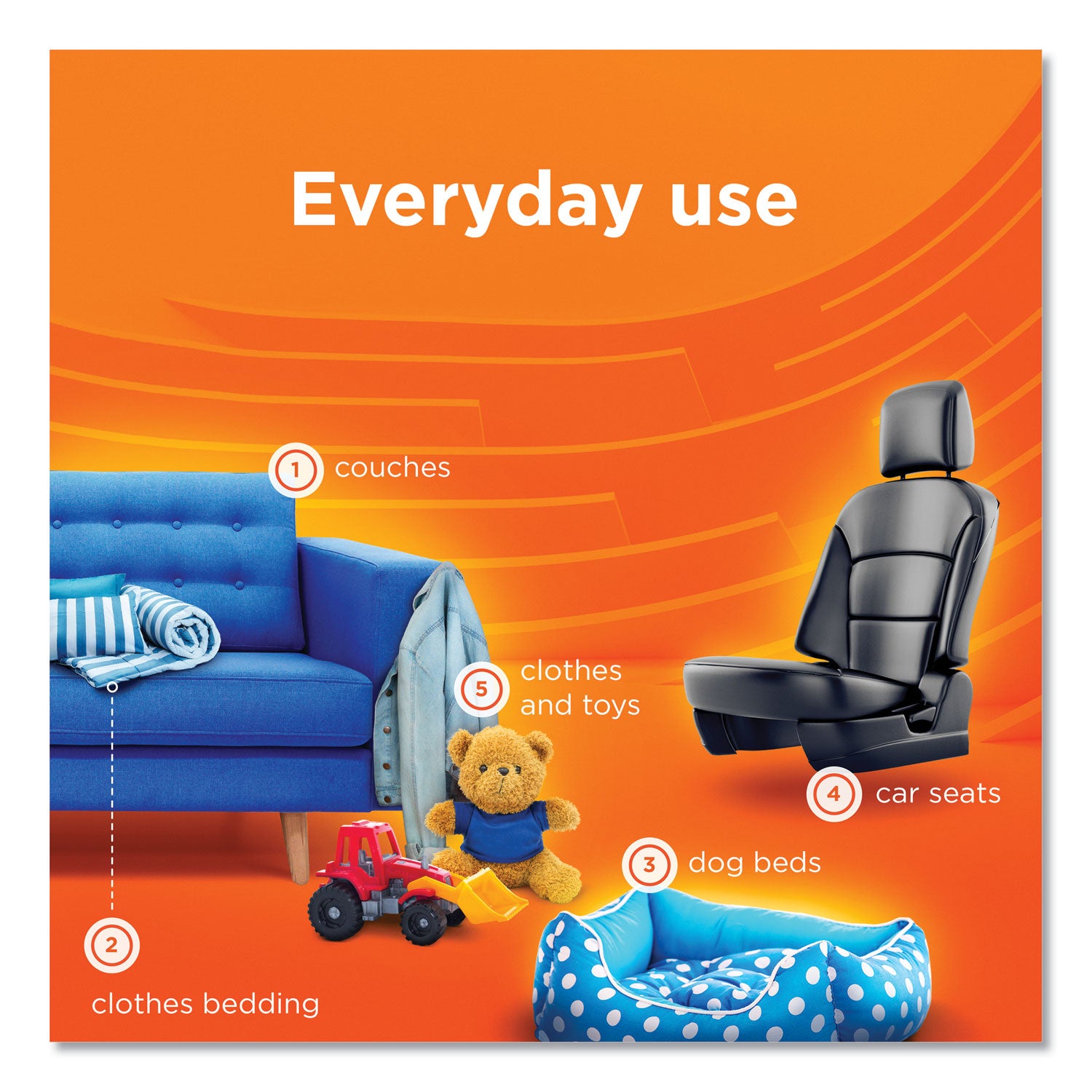 Tide® Antibacterial Fabric Spray, Light Scent, 22 Oz Spray Bottle, 6/carton