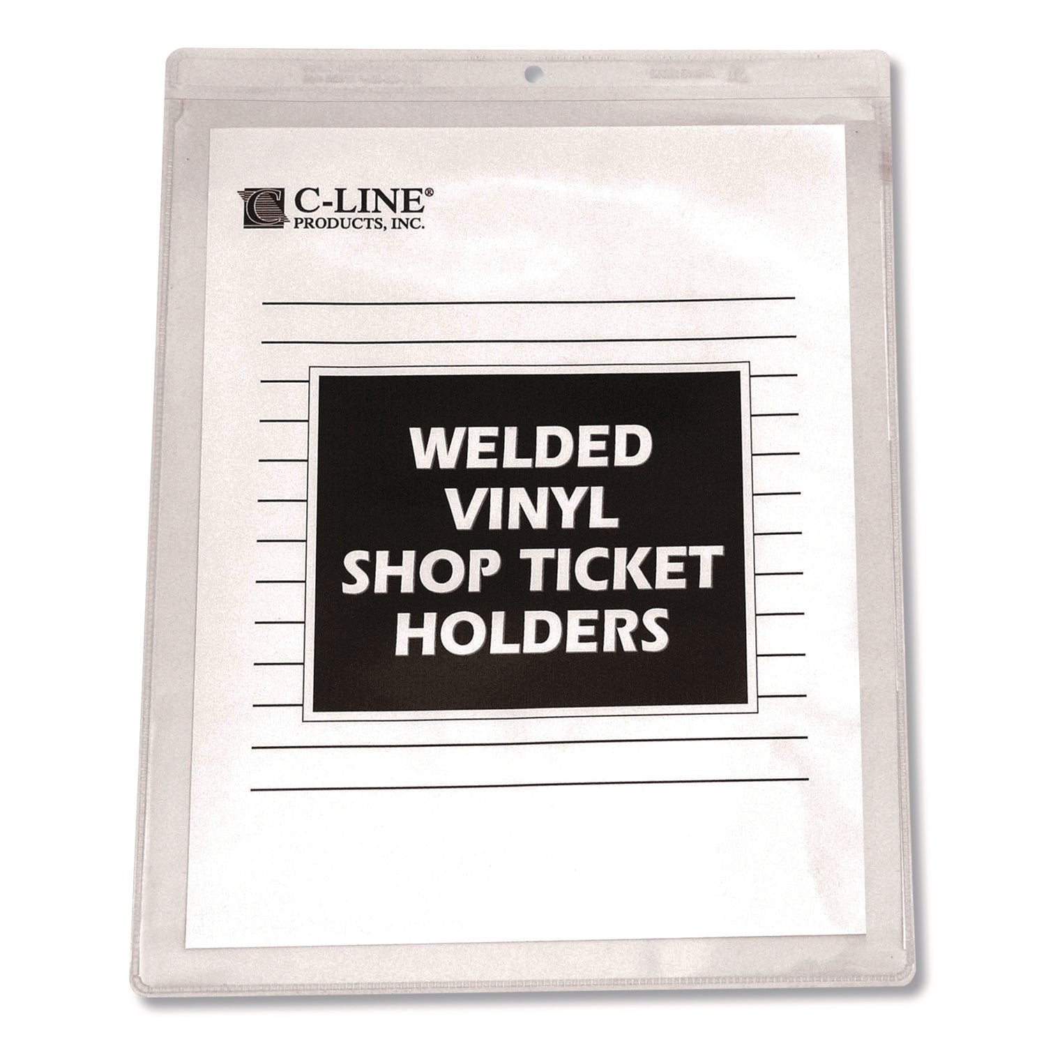 C-Line® Clear Vinyl Shop Ticket Holders, Both Sides Clear, 50 Sheets, 9 X 12, 50/box